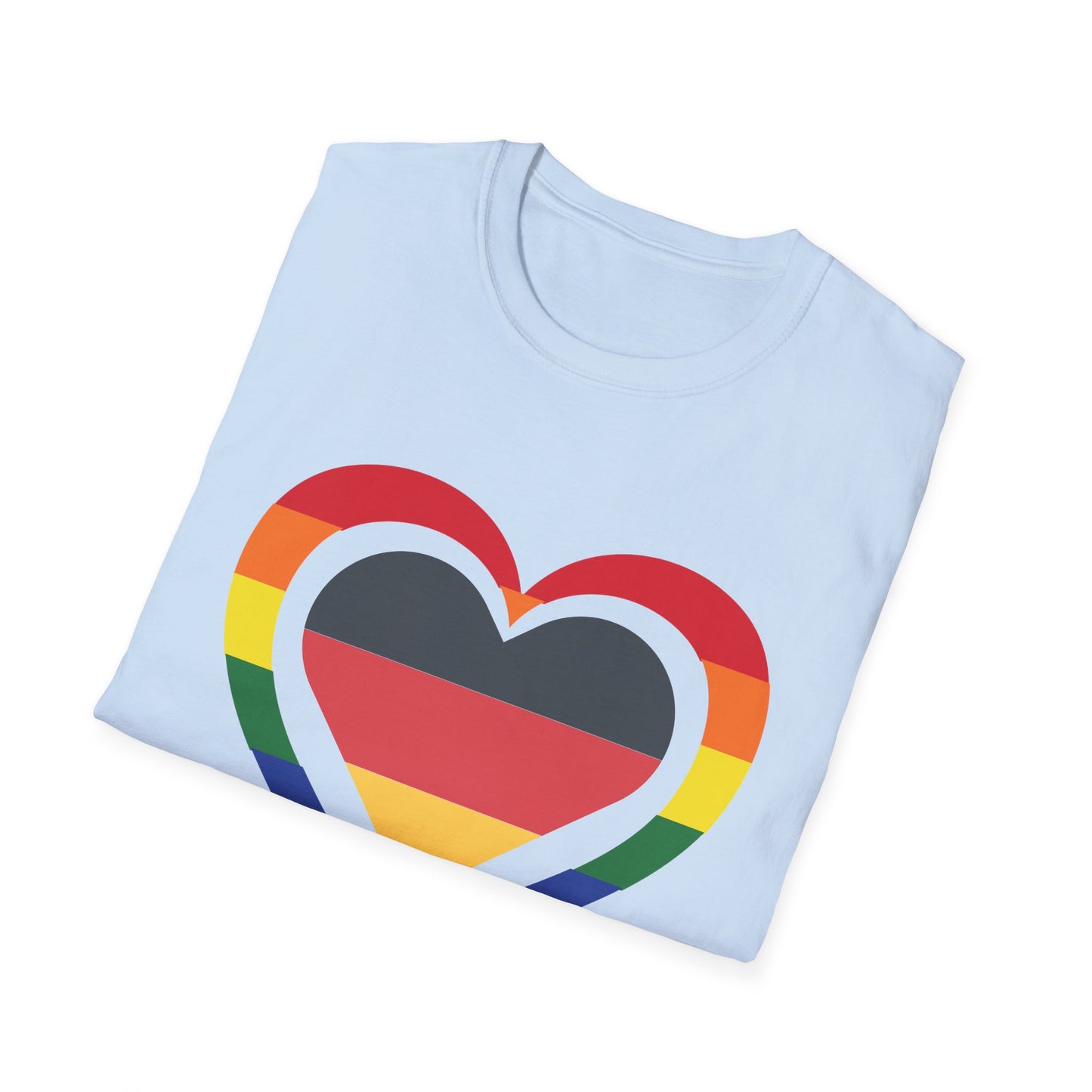 Regenbogenzauber, Einzigartige T-Shirt Designs für alle! Farbenfrohe Eleganz, Bunte Mode mit lebendigen Rainbow-Motiven, Deutsche Liebe