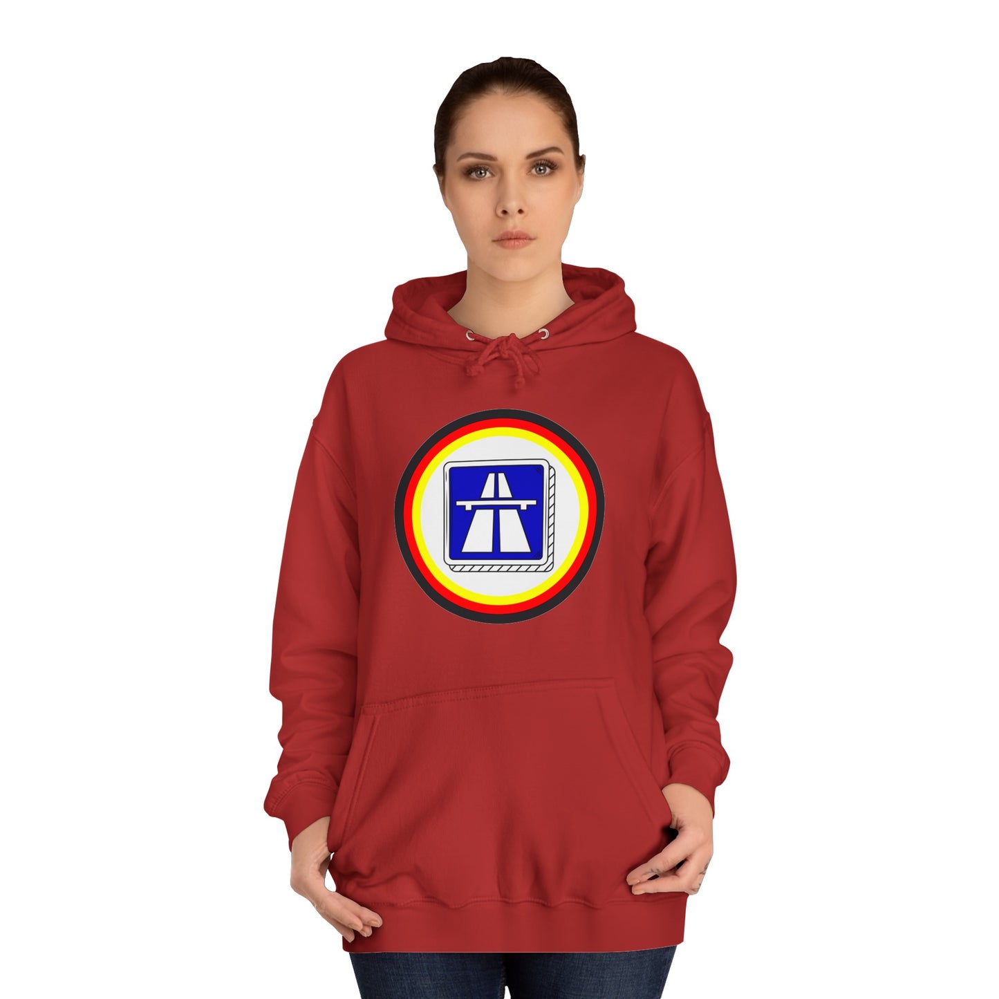 Autobahnschild auf TOP Qualität Hoodies beidseitig bedruckt - Gute Fahrt