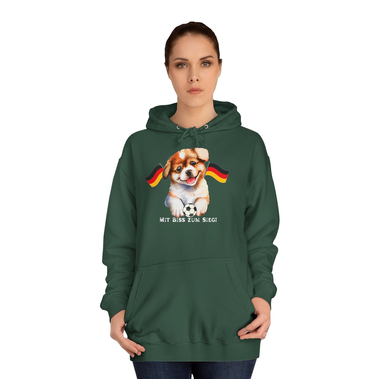 Mit bis zum Sieg -   Ein Land der Siege - Hochwertige Unisex-Kapuzenpullover -  Beidseitig gedruckt