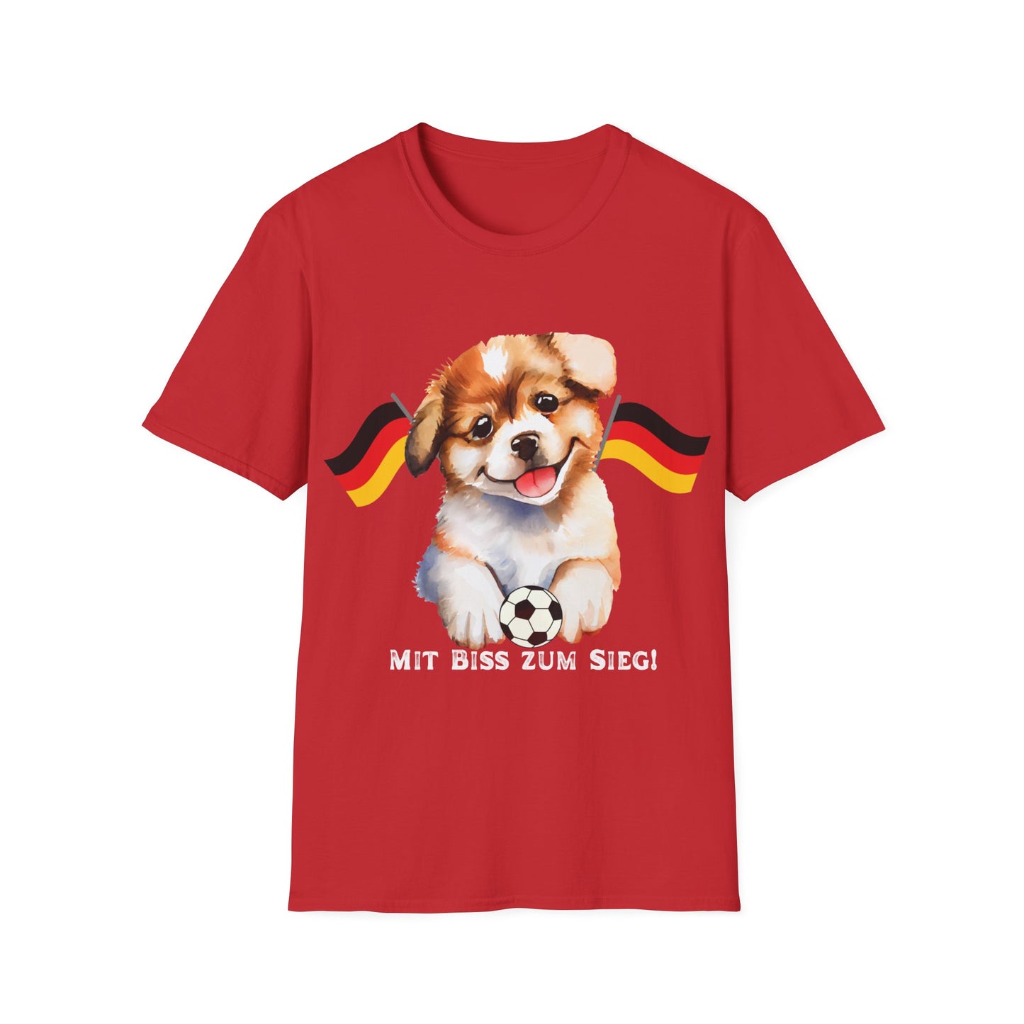 Deutsche Hunde für die Nationalmannschaft, Fußballfan T-Shirts, Flagge, Fanmotivtrikot, Fan Unisex T-Shirt, Tore, EM 2024, German soccer