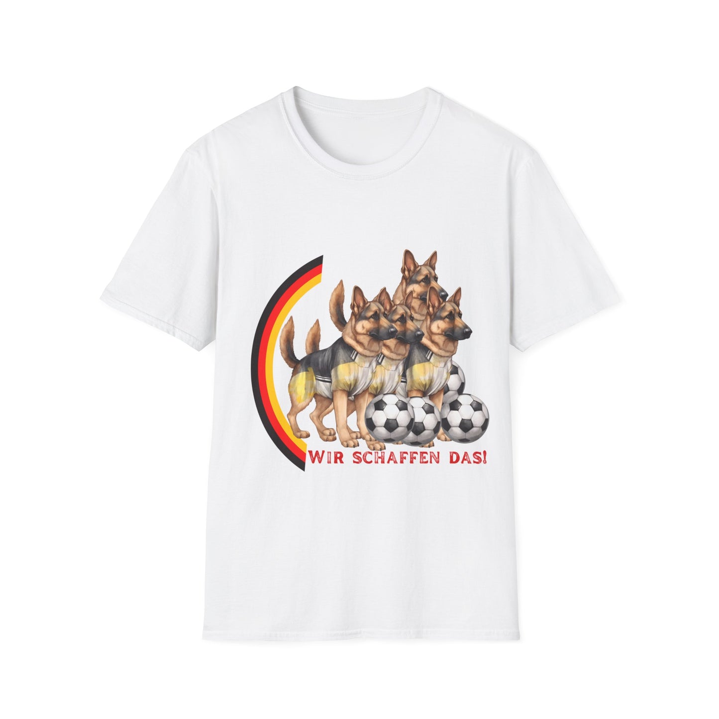 Unisex-T-Shirt, Deutschlands Bell-Brigade: Hunde in voller Unterstützung