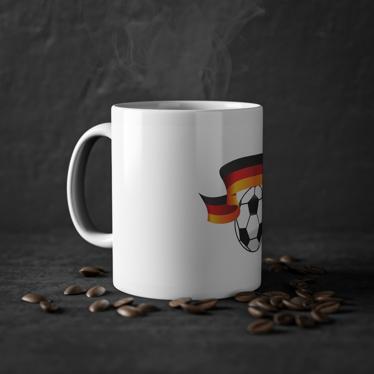 Soccer Deutschland - auf Kaffeetassen bedruckt - Farbe: weiß, Standardtasse, groß 11 Unzen