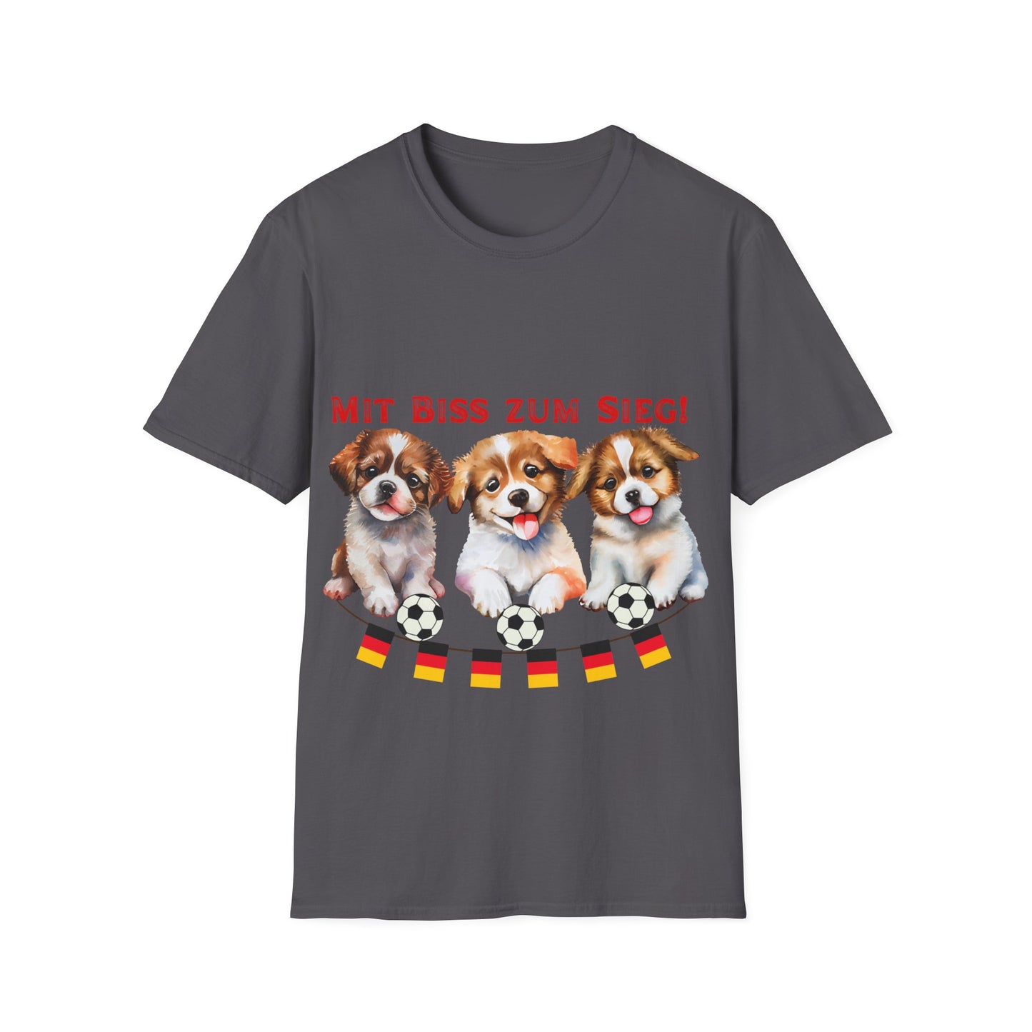 Deutsche Hunde für die Nationalmannschaft, Fußballfan Unisex T-Shirts tragen mit bis zum Sieg