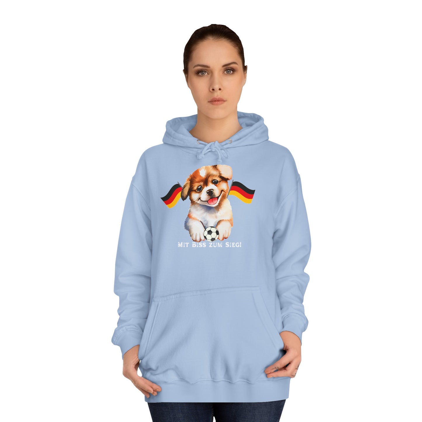 Mit bis zum Sieg -   Ein Land der Siege - Hochwertige Unisex-Kapuzenpullover -  Beidseitig gedruckt