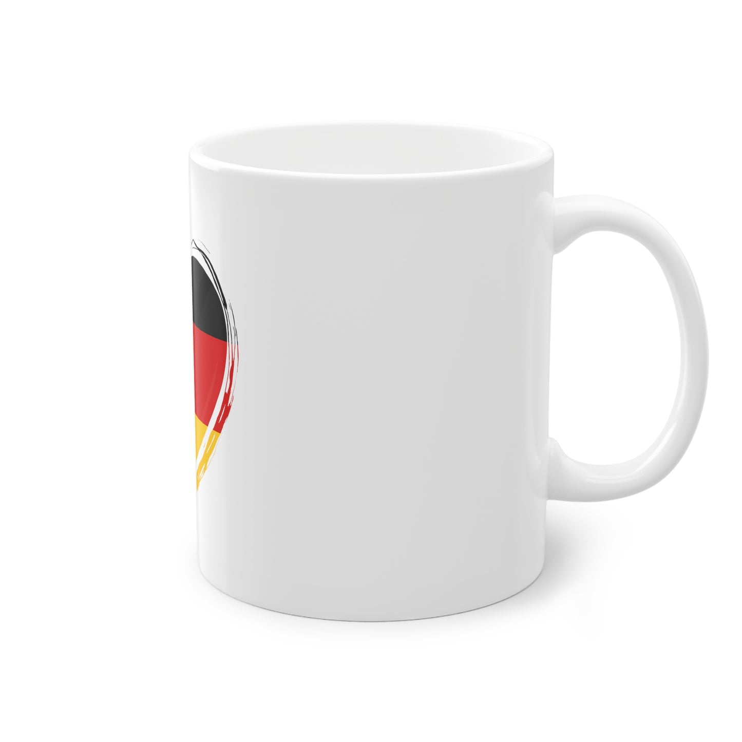 Echte Liebe für Deutschland - auf Kaffeetassen bedruckt - Farbe: weiß, Standardtasse, groß 11 Unzen