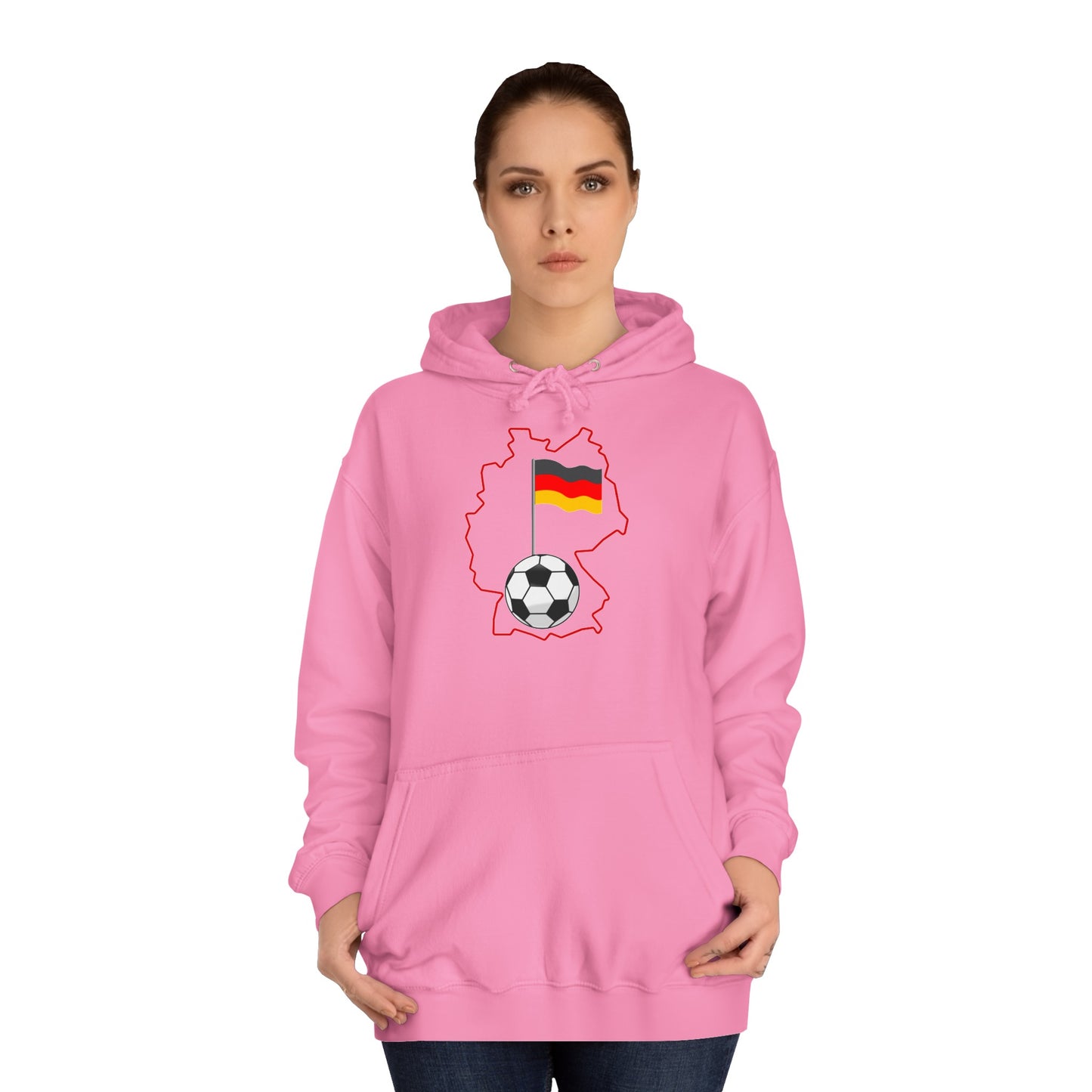 Erleben Sie die Schönheit und Leidenschaft des Fußballs in Deutschland - Beidseitig bedruckt - Hochwertige Unisex-Kapuzenpullover