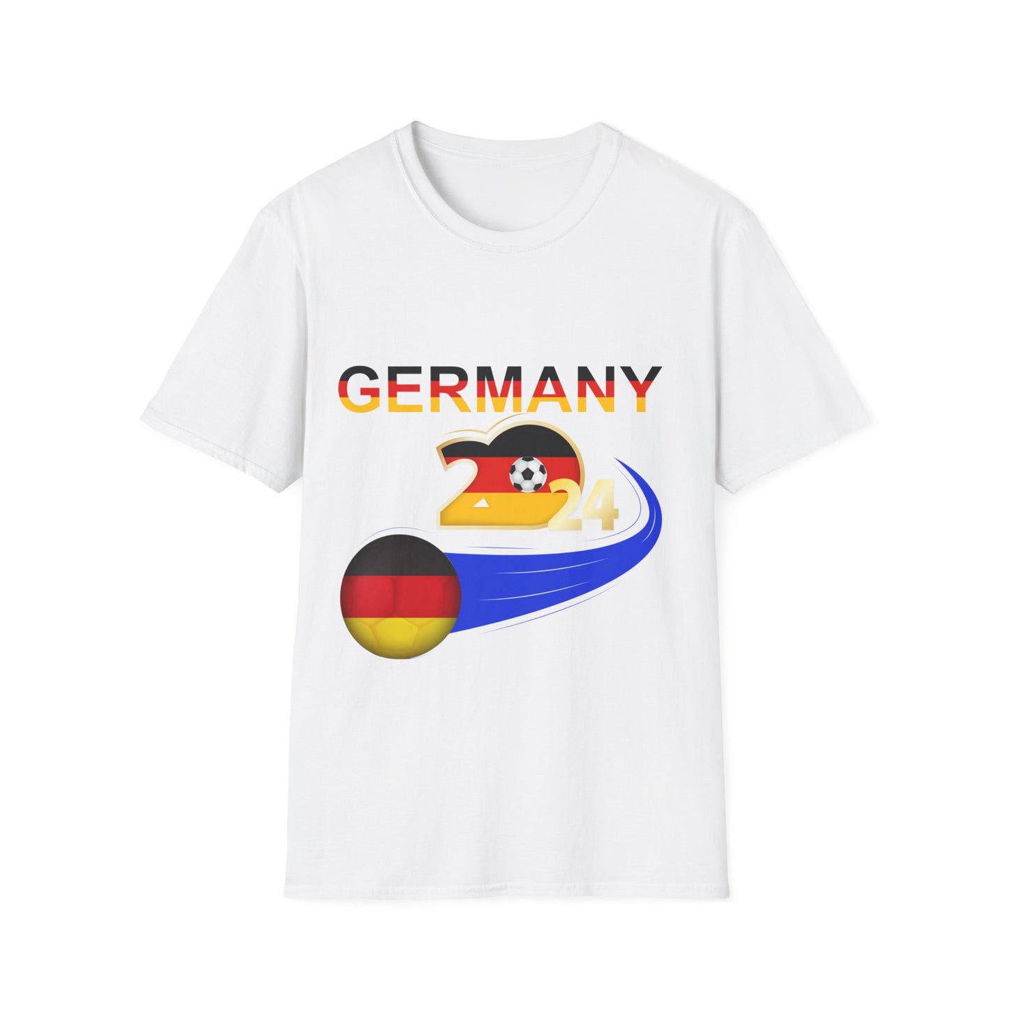 UEFA, EM 2024 in Deutschland - Unisex T-Shirt mit Verschieden Motiven für echte Fußballfans -Go Team German!