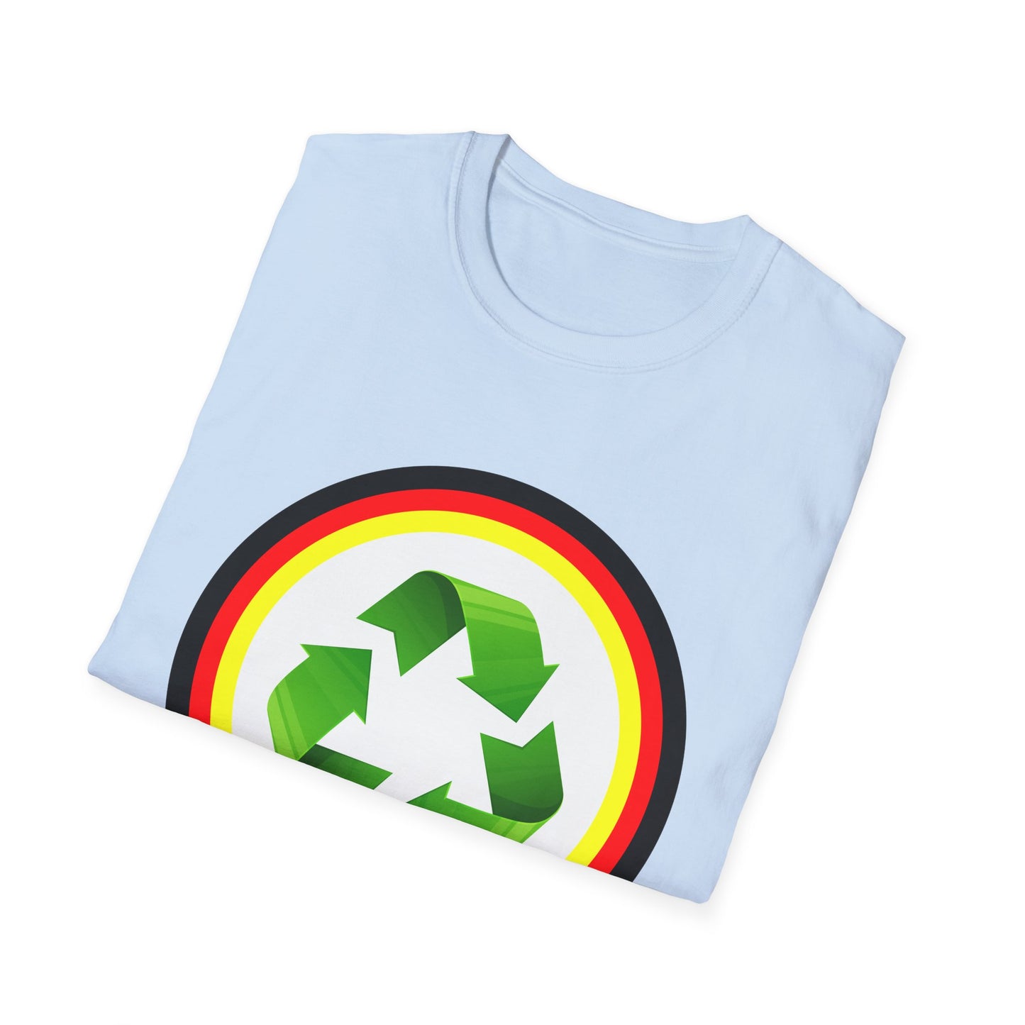 Grünes Herz für die Umwelt auf Unisex T-Shirts bedruckt - Design mit Liebe zur Umwelt, Naturschutz, Protect the environment, Recycle, Reuse, Reduce