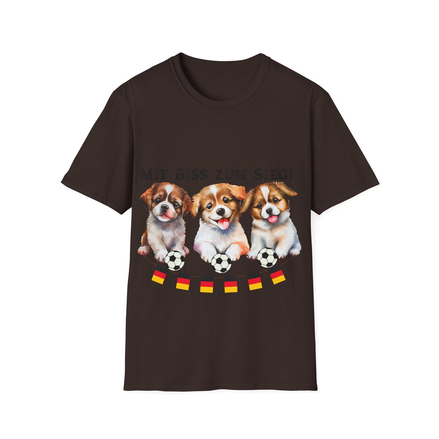 Deutsche Hunde für die Nationalmannschaft, Fußballfan Unisex T-Shirts tragen mit bis zum Sieg - Schwarz