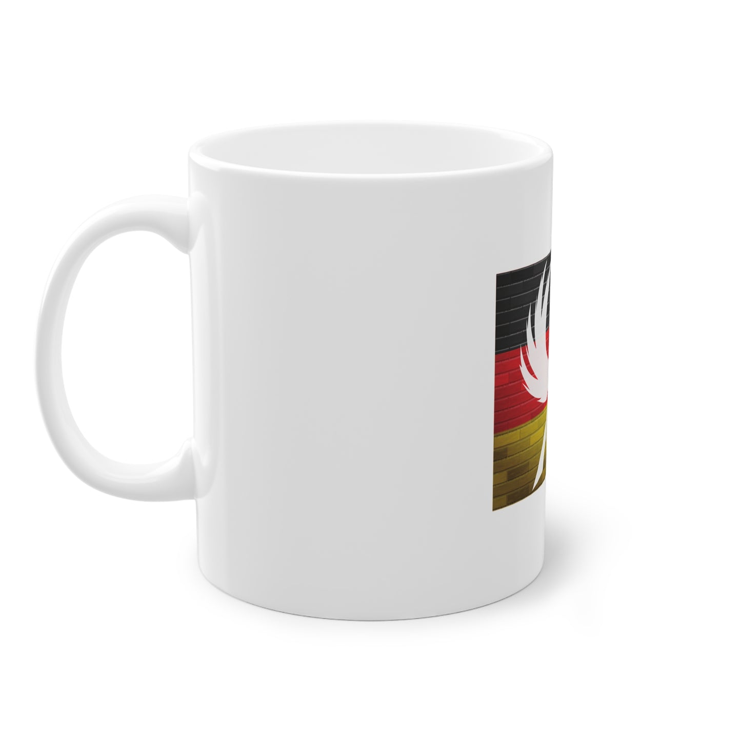 Adler-Deutschland, ein Symbol für Frieden, Liebe und Einheit - auf Kaffeetassen bedruckt - Farbe: weiß, Standardtasse, groß 11 Unzen