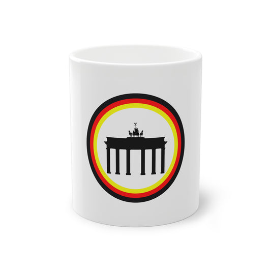 Brandenburger Tor schwarz, auf Kaffeetasse, Teetasse für jeden Tag, Farbe: weiß, Standardtasse, groß 11 Unzen, bedruckt