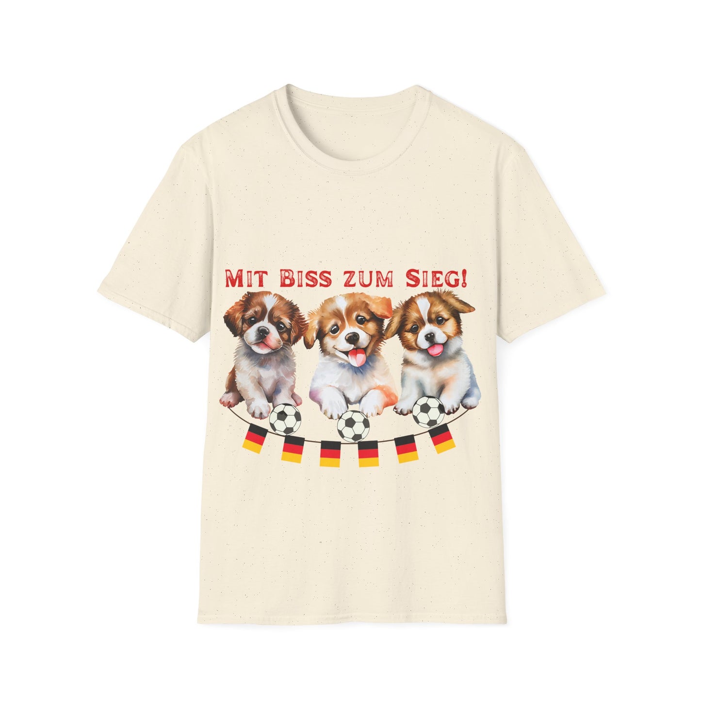 Deutsche Hunde für die Nationalmannschaft, Fußballfan Unisex T-Shirts tragen mit bis zum Sieg