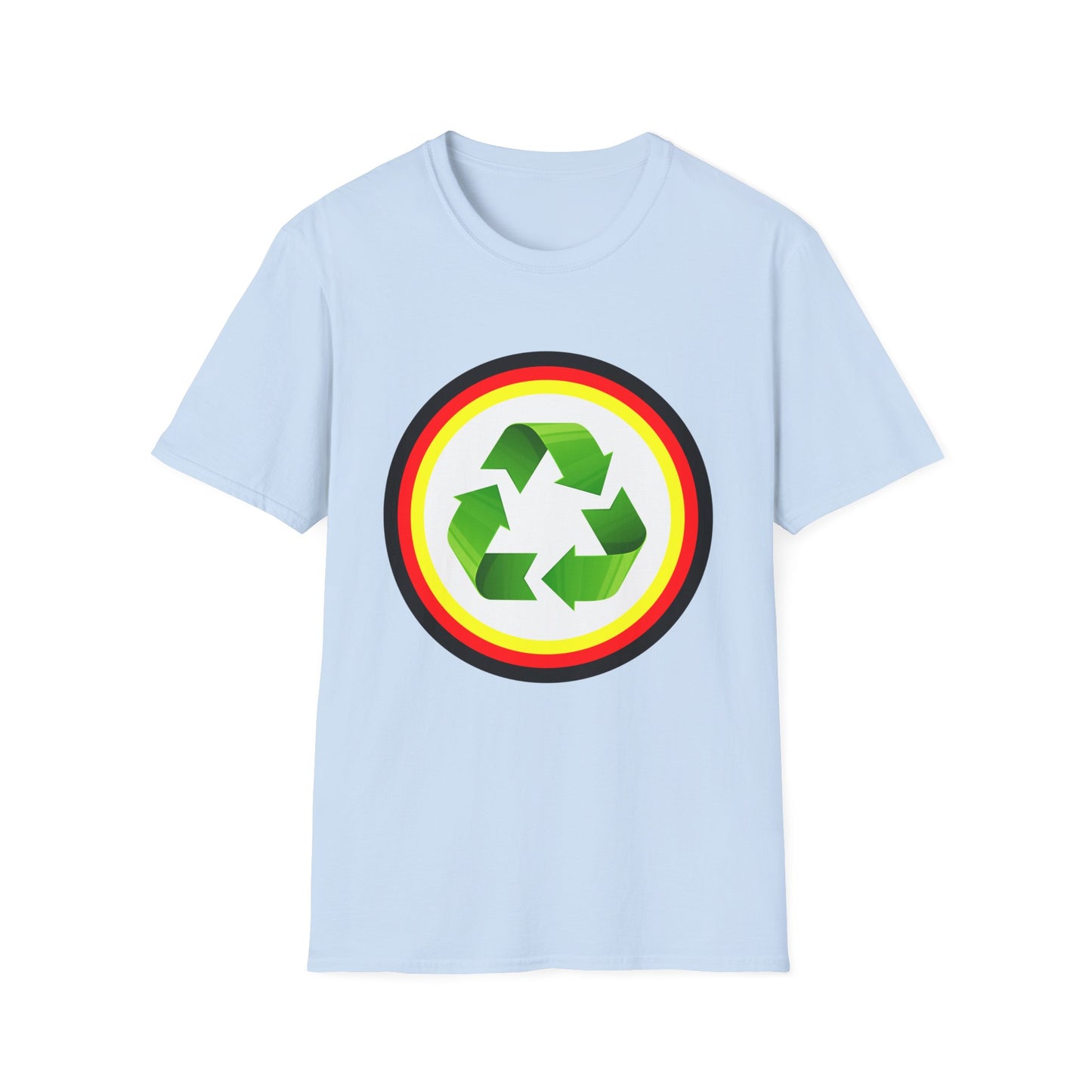 Grünes Herz für die Umwelt auf Unisex T-Shirts bedruckt - Design mit Liebe zur Umwelt, Naturschutz, Protect the environment, Recycle, Reuse, Reduce