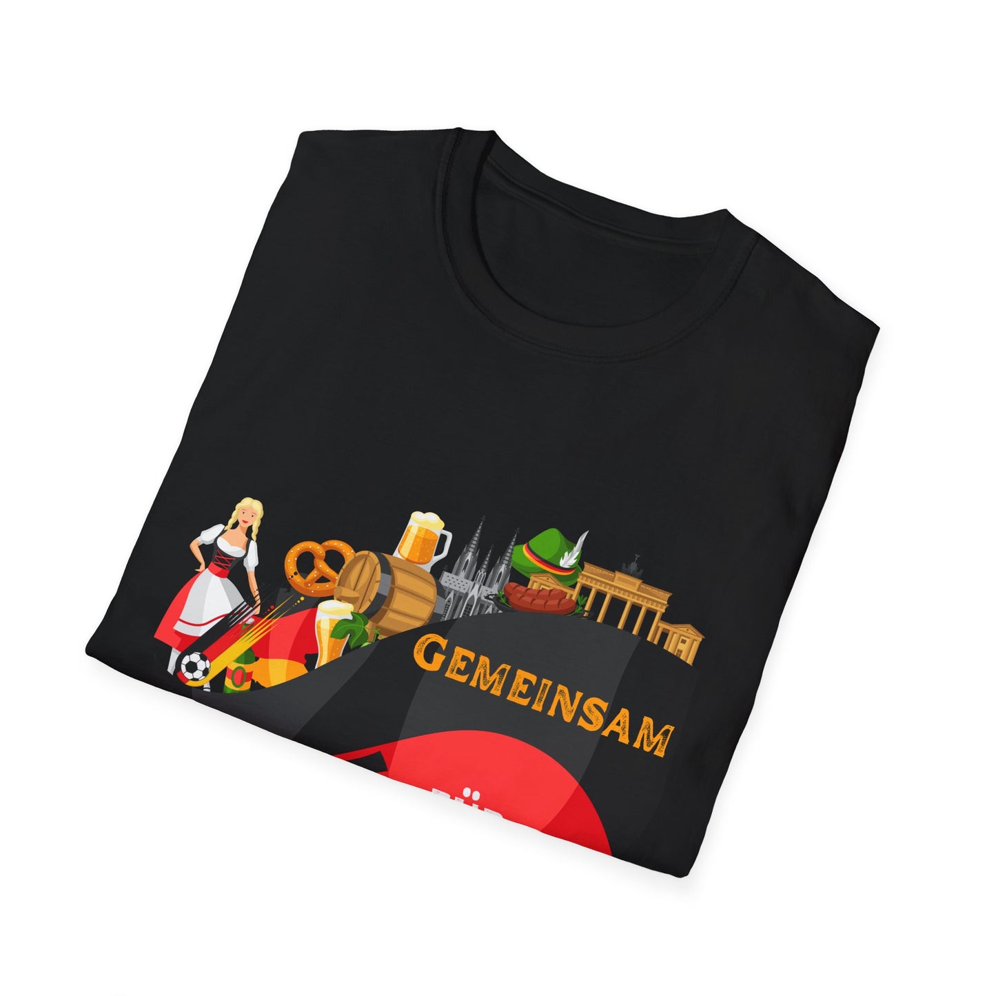 Gemeinsam für Deutschland, beste Qualität des Unisex Fanmotivtrikots, EM 2024 T-Shirt