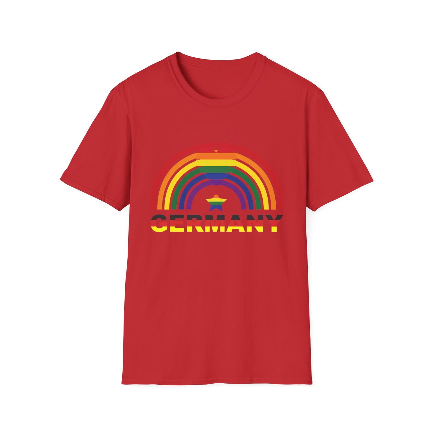 Regenbogen Deutschland - Deutsche Sterne auf einzigartige Unisex T-Shirt