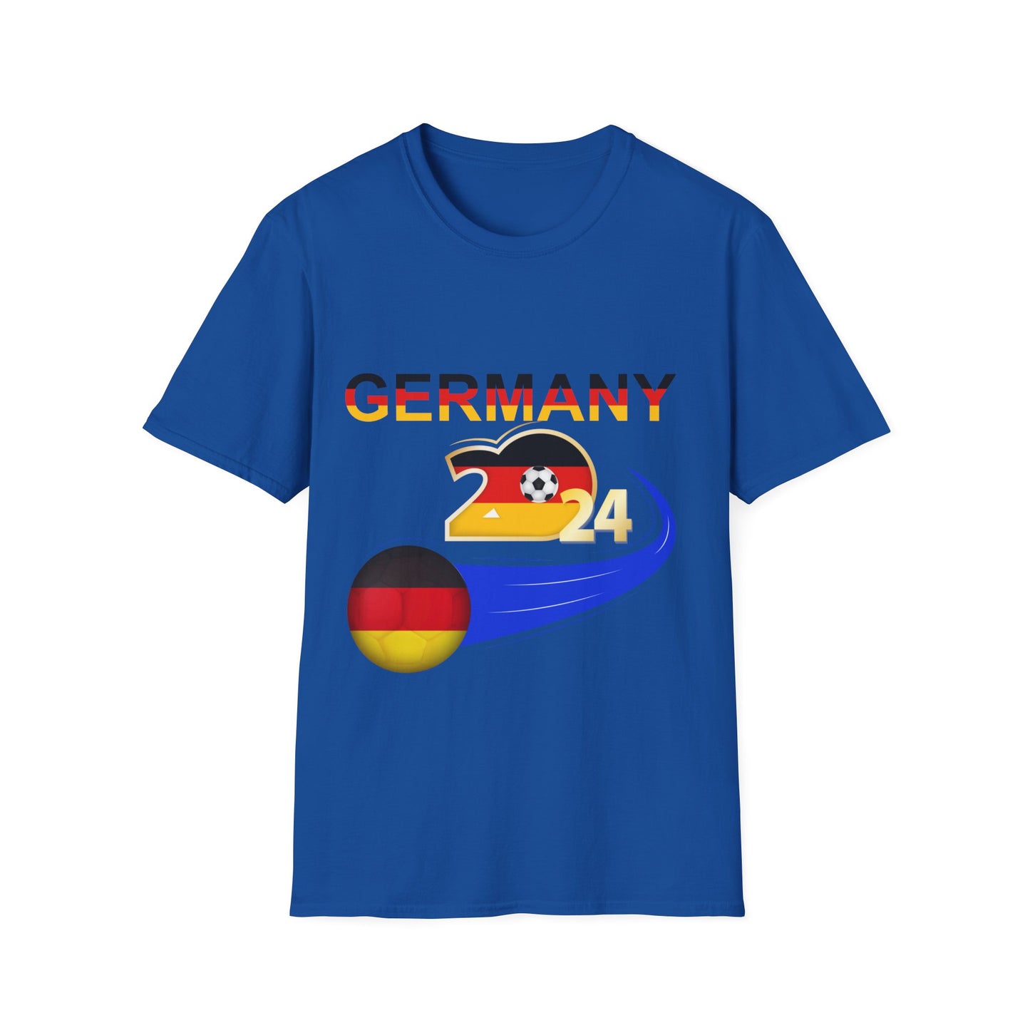 UEFA, EM 2024 in Deutschland - Unisex T-Shirt mit Verschieden Motiven für echte Fußballfans -Go Team German!