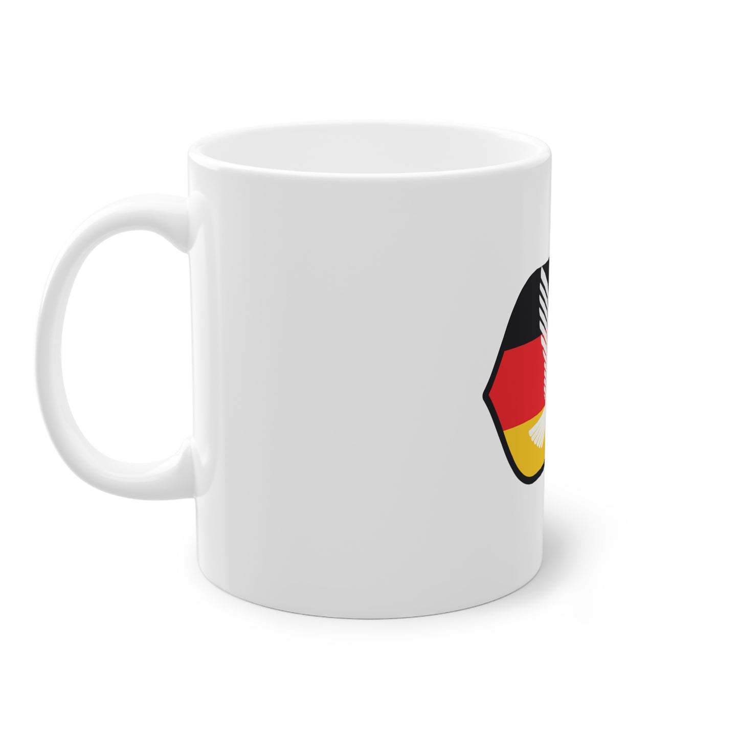 Deutscher Adler, ein Symbol für Frieden, Liebe und Einheit - auf Kaffeetassen bedruckt - Farbe: weiß, Standardtasse, groß 11 Unzen