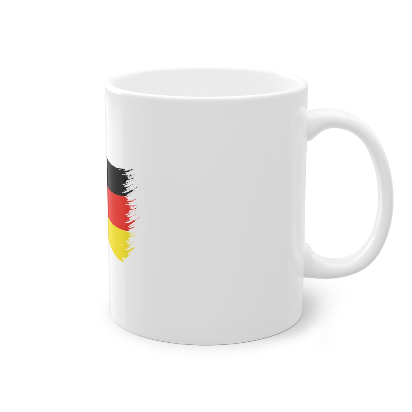 Flagge Deutschlands auf Kaffeetassen bedruckt - Farbe: weiß, Standardtasse, groß 11 Unzen