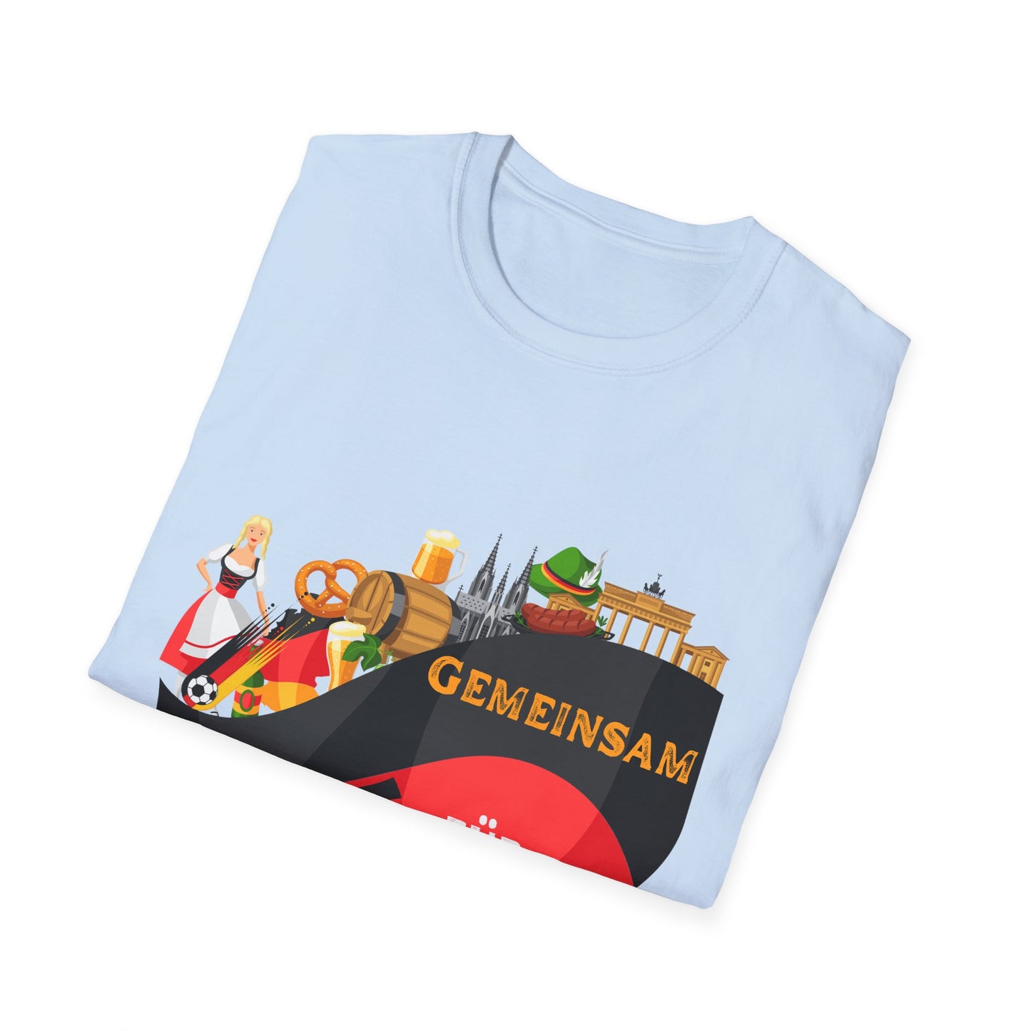 Gemeinsam für Deutschland, beste Qualität des Unisex Fanmotivtrikots, EM 2024 T-Shirt