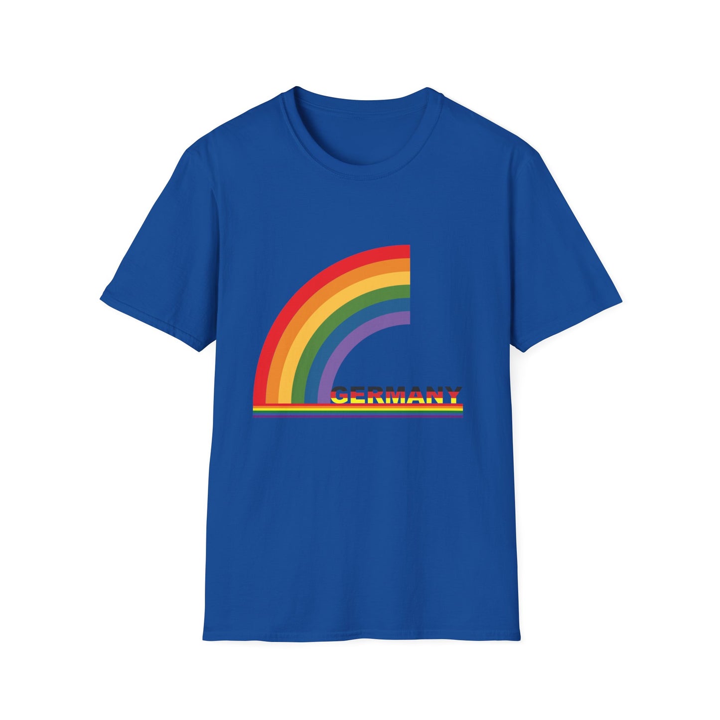 Einzigartige Unisex T-Shirt Designs mit deutscher Liebe für Regenbogen