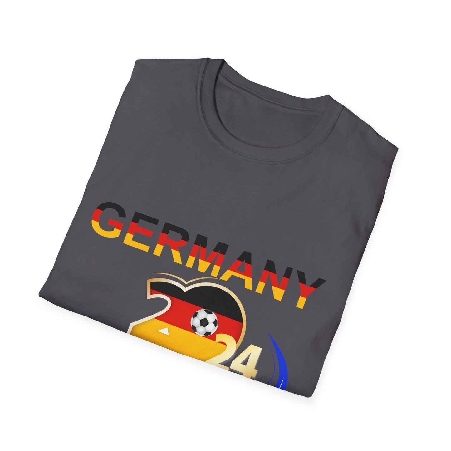 UEFA, EM 2024 in Deutschland - Unisex T-Shirt mit Verschieden Motiven für echte Fußballfans -Go Team German!