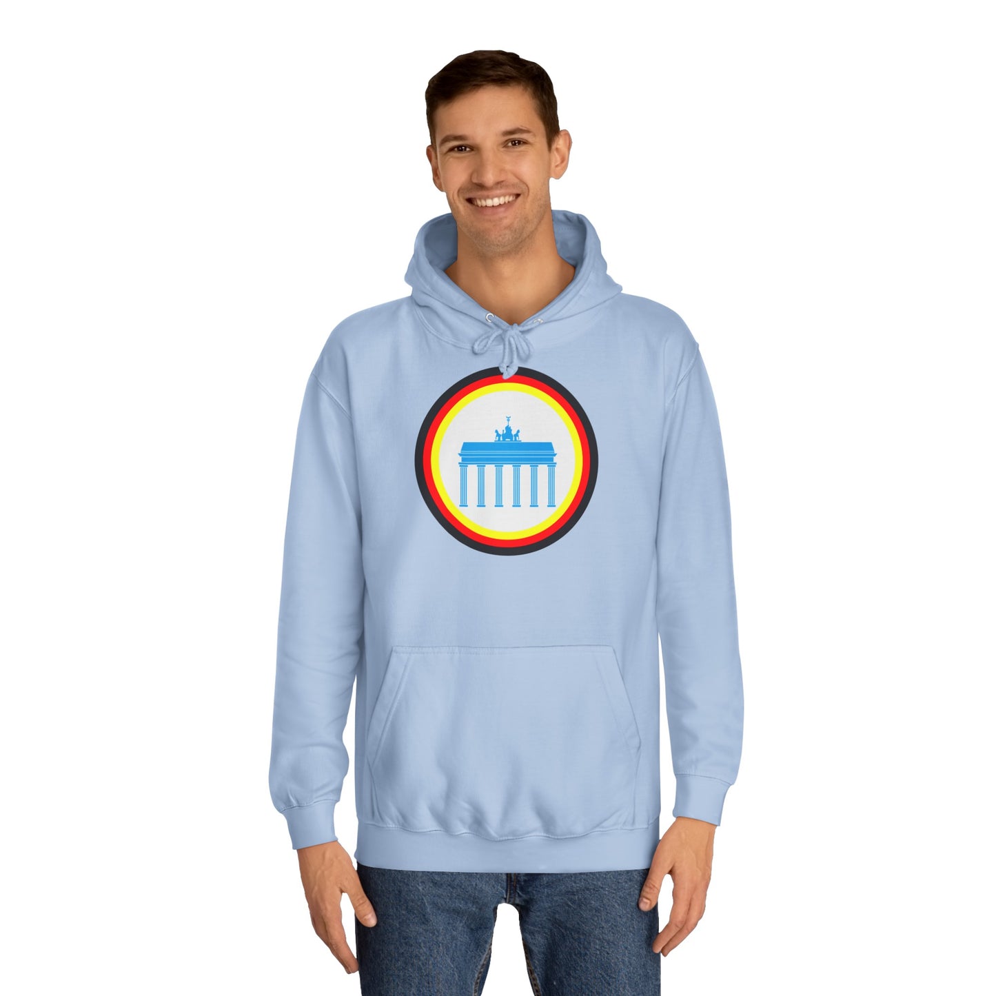 Brandenburger Tor auf Unisex-College-Hoodie, Kapuzenpullover,  beidseitig bedruckt