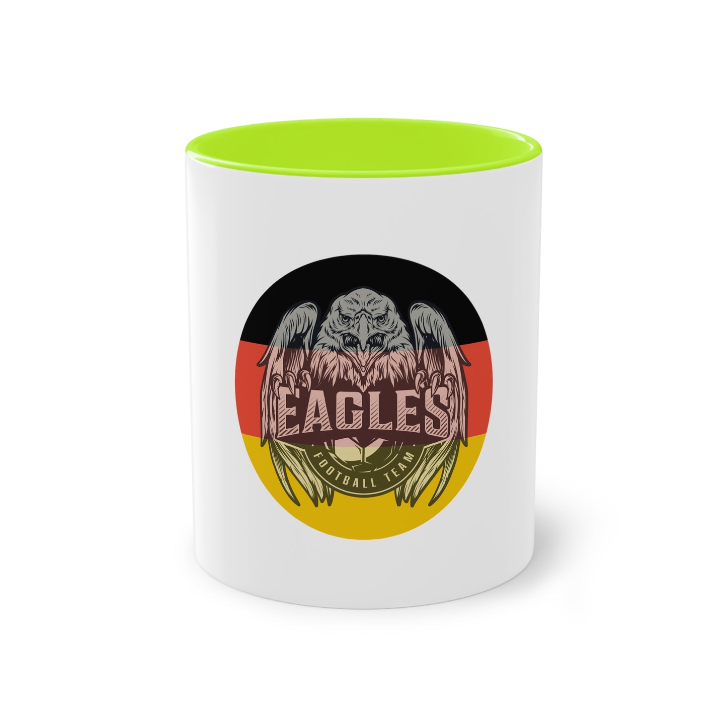 Majestätischer Adler auf Kaffeetassen – Kraft und Eleganz