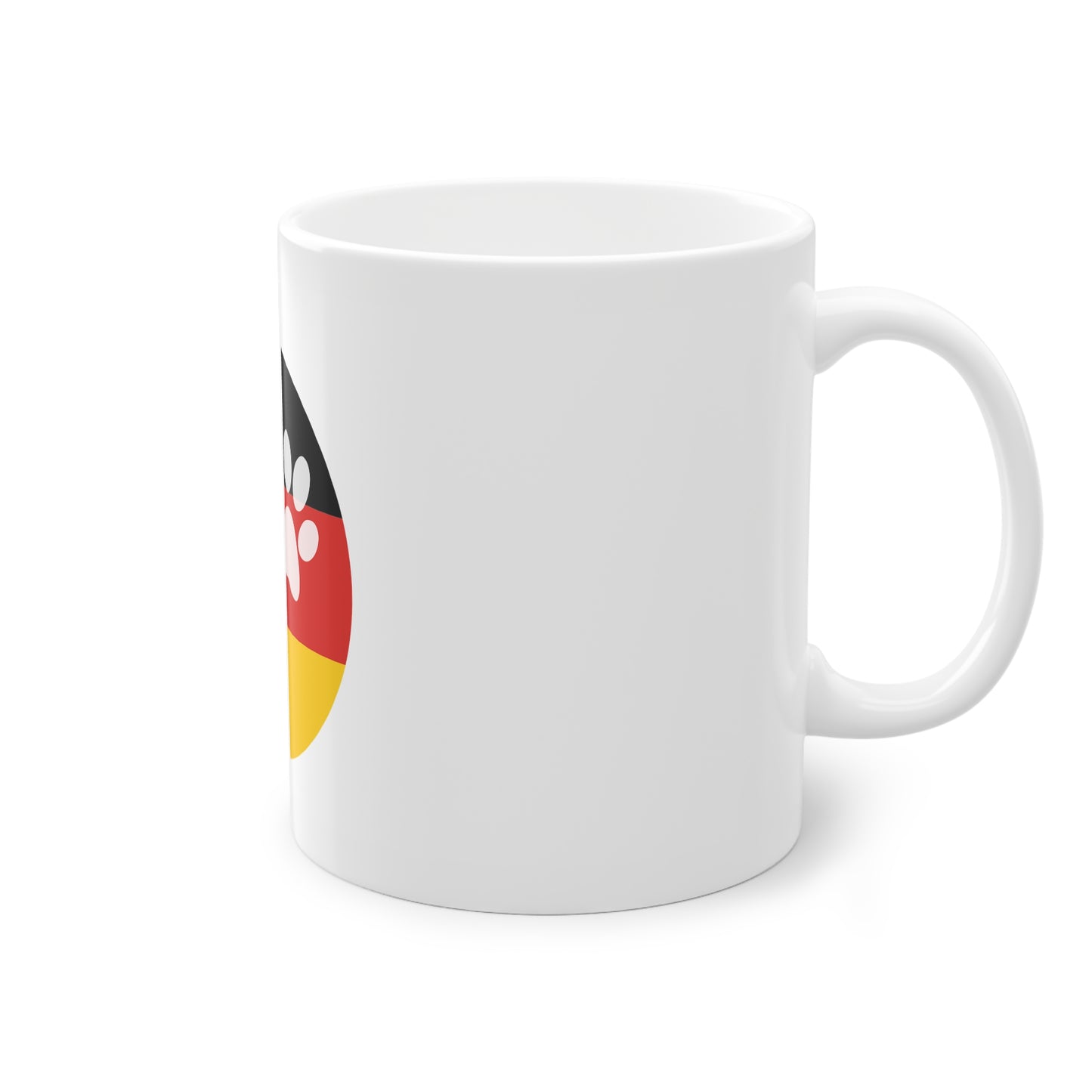 Stolze Flagge Deutschlands auf Kaffeetassen bedruckt - Farbe: weiß, Standardtasse, groß 11 Unzen