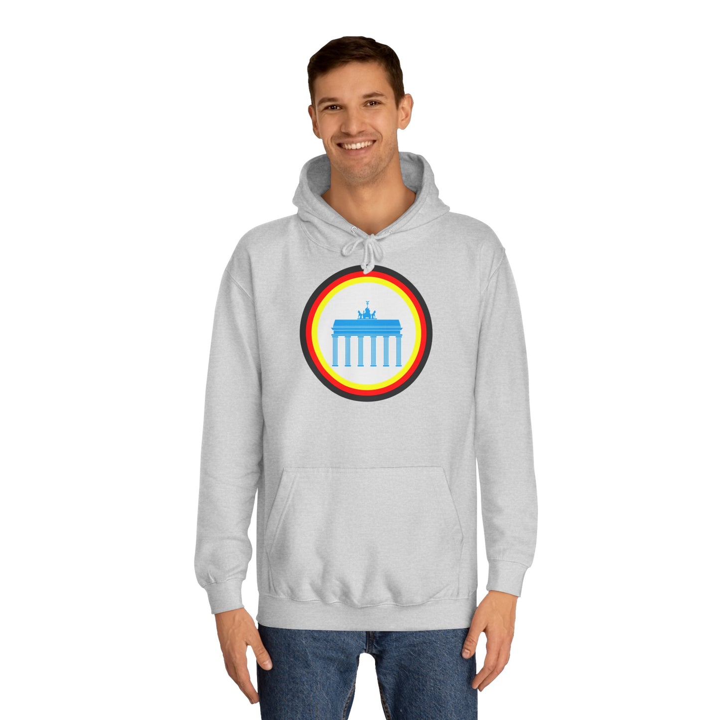 Brandenburger Tor auf Unisex-College-Hoodie, Kapuzenpullover,  beidseitig bedruckt