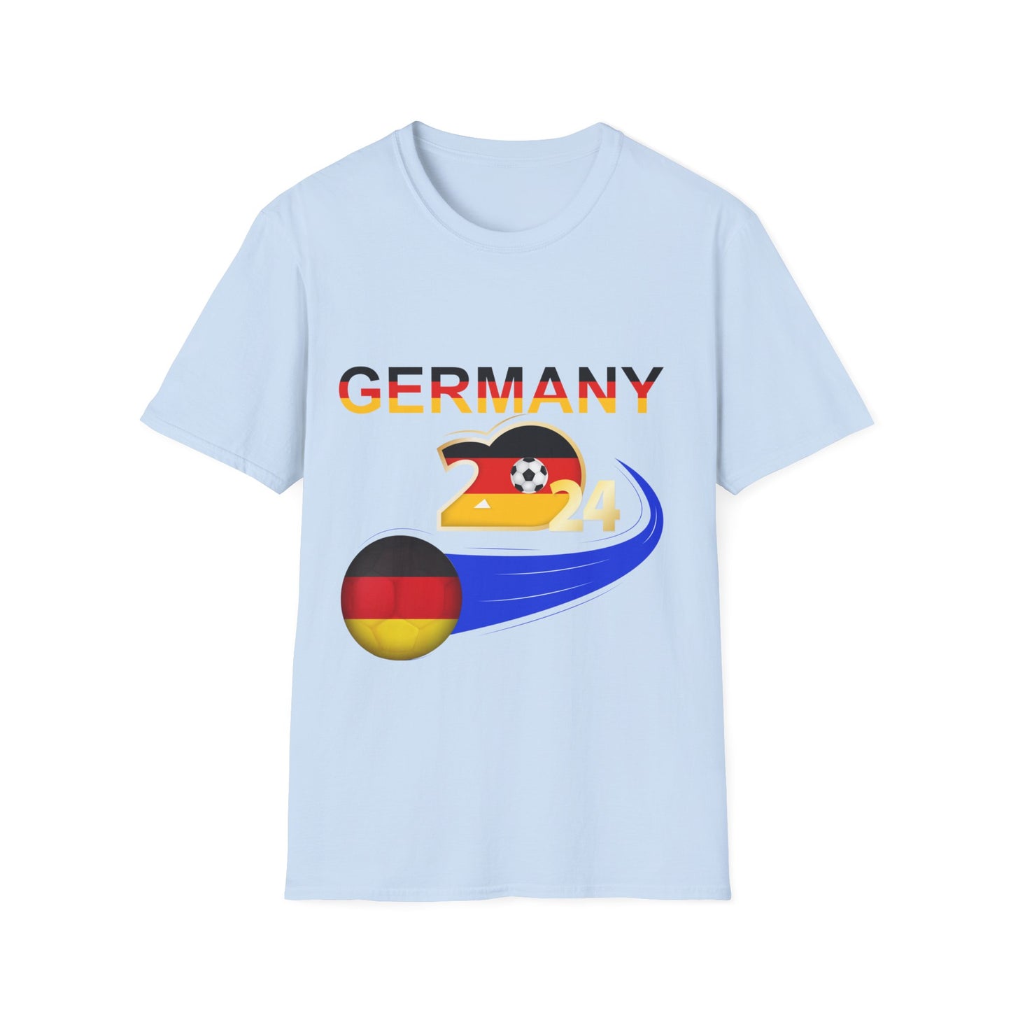 UEFA, EM 2024 in Deutschland - Unisex T-Shirt mit Verschieden Motiven für echte Fußballfans -Go Team German!