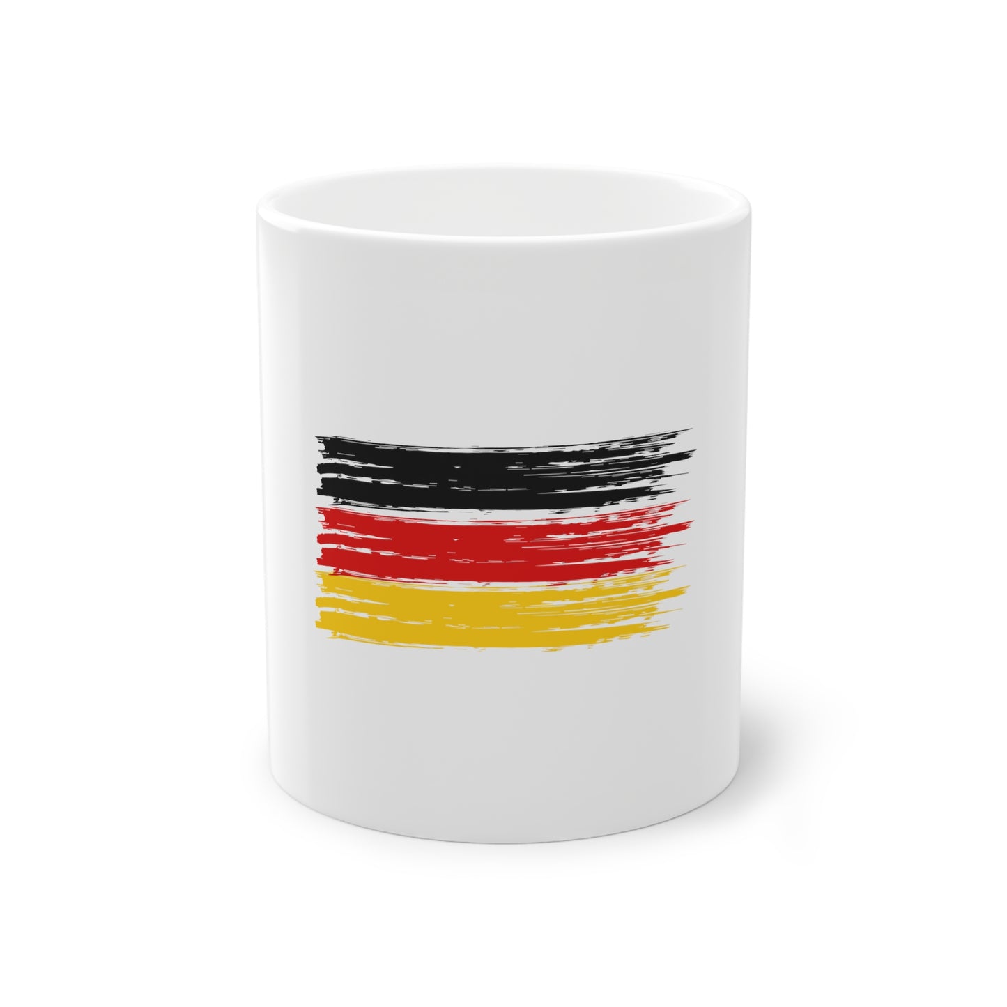 Flagge Deutschlands auf Kaffeetassen bedruckt - Farbe: weiß, Standardtasse, groß 11 Unzen