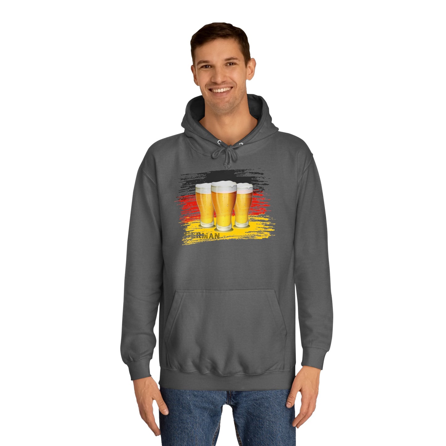 Bier Fans für Deutschland -  auf Unisex Hoodies beidseitig bedruckt