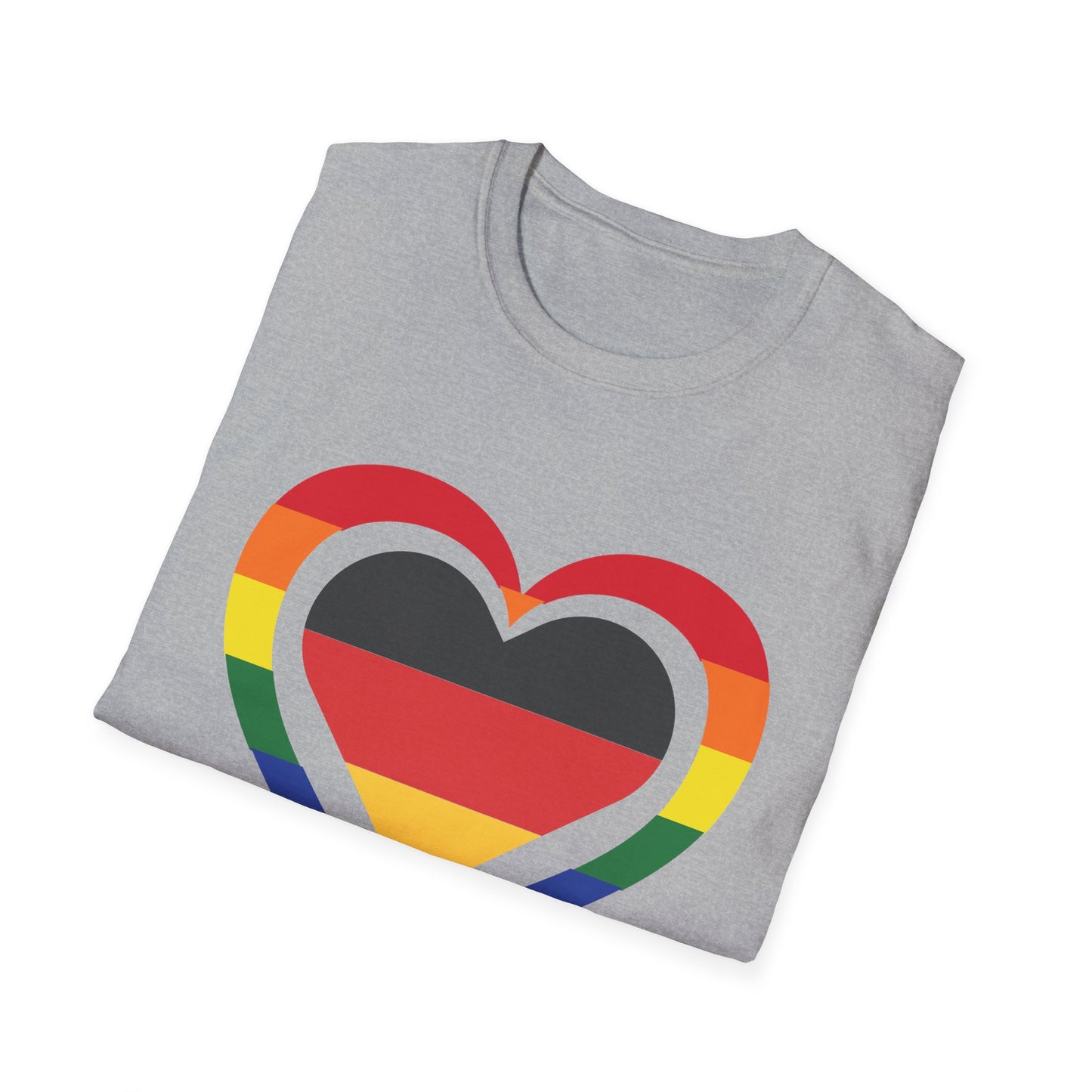 Regenbogenzauber, Einzigartige T-Shirt Designs für alle! Farbenfrohe Eleganz, Bunte Mode mit lebendigen Rainbow-Motiven, Deutsche Liebe