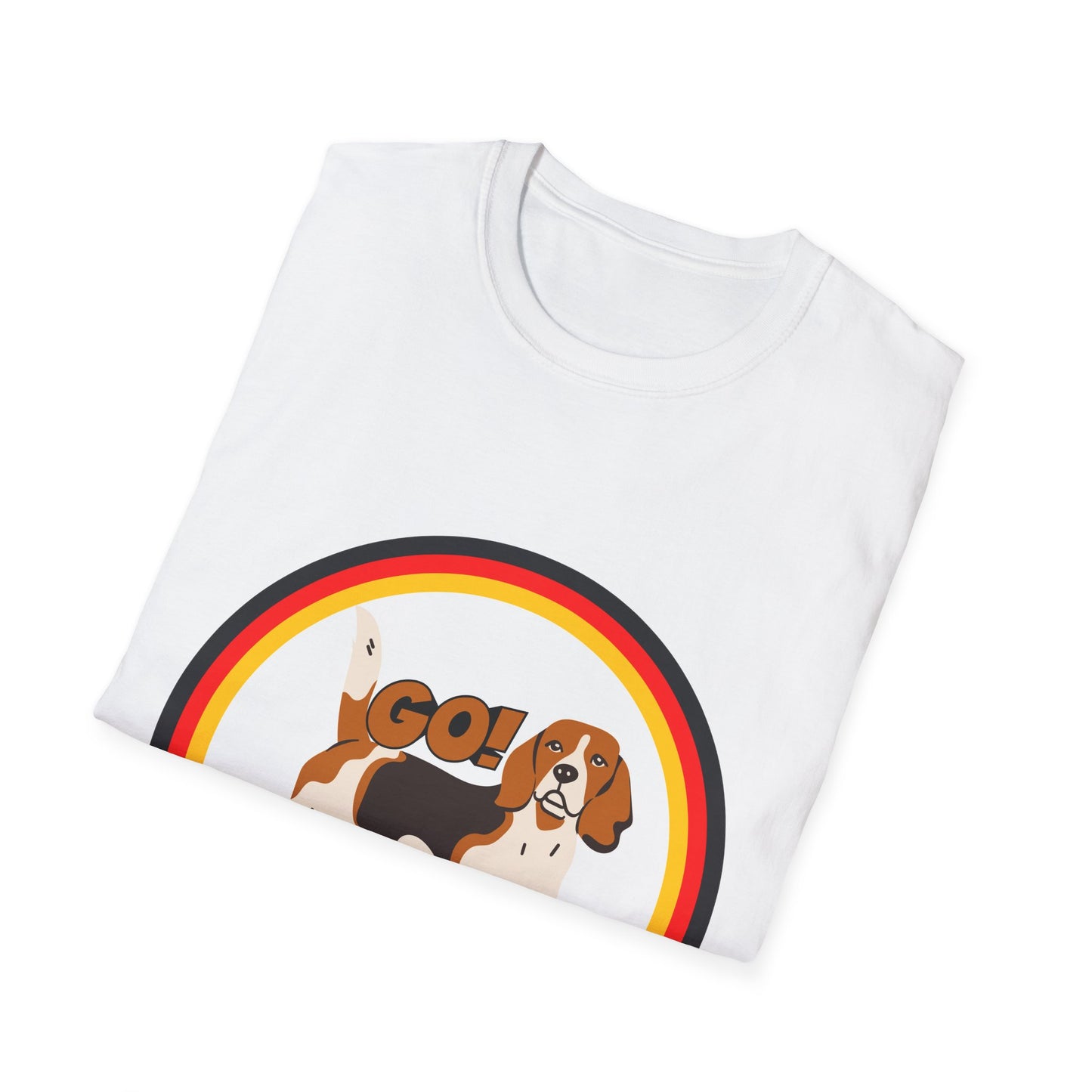 Deutsche Hunde für die Nationalmannschaft, Fußballfan T-Shirts, Flagge, Fanmotivtrikot, Fan Unisex T-Shirt