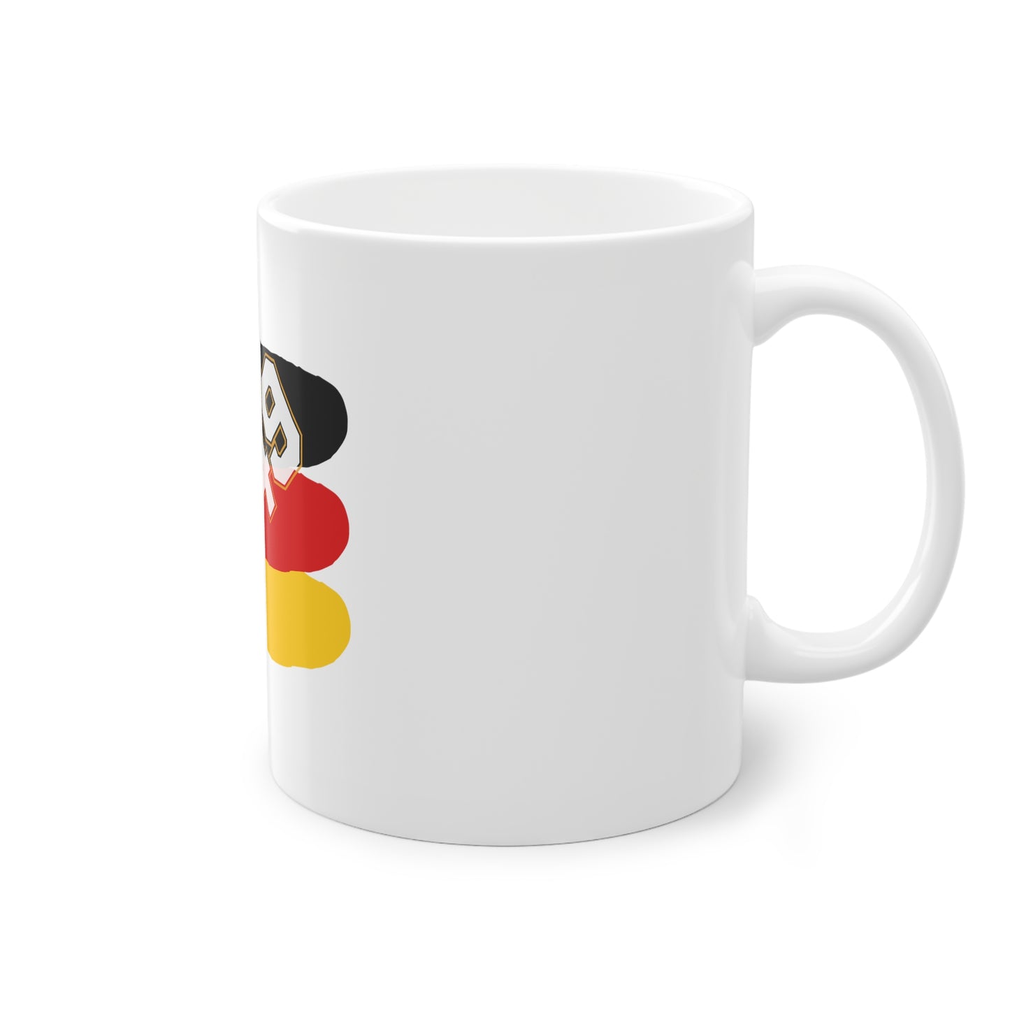 0049 - Internationale Nummer Deutschlands - auf Kaffeetasse, Teetasse bedruckt - Farbe: weiß, Standardtasse, groß 11 Unzen