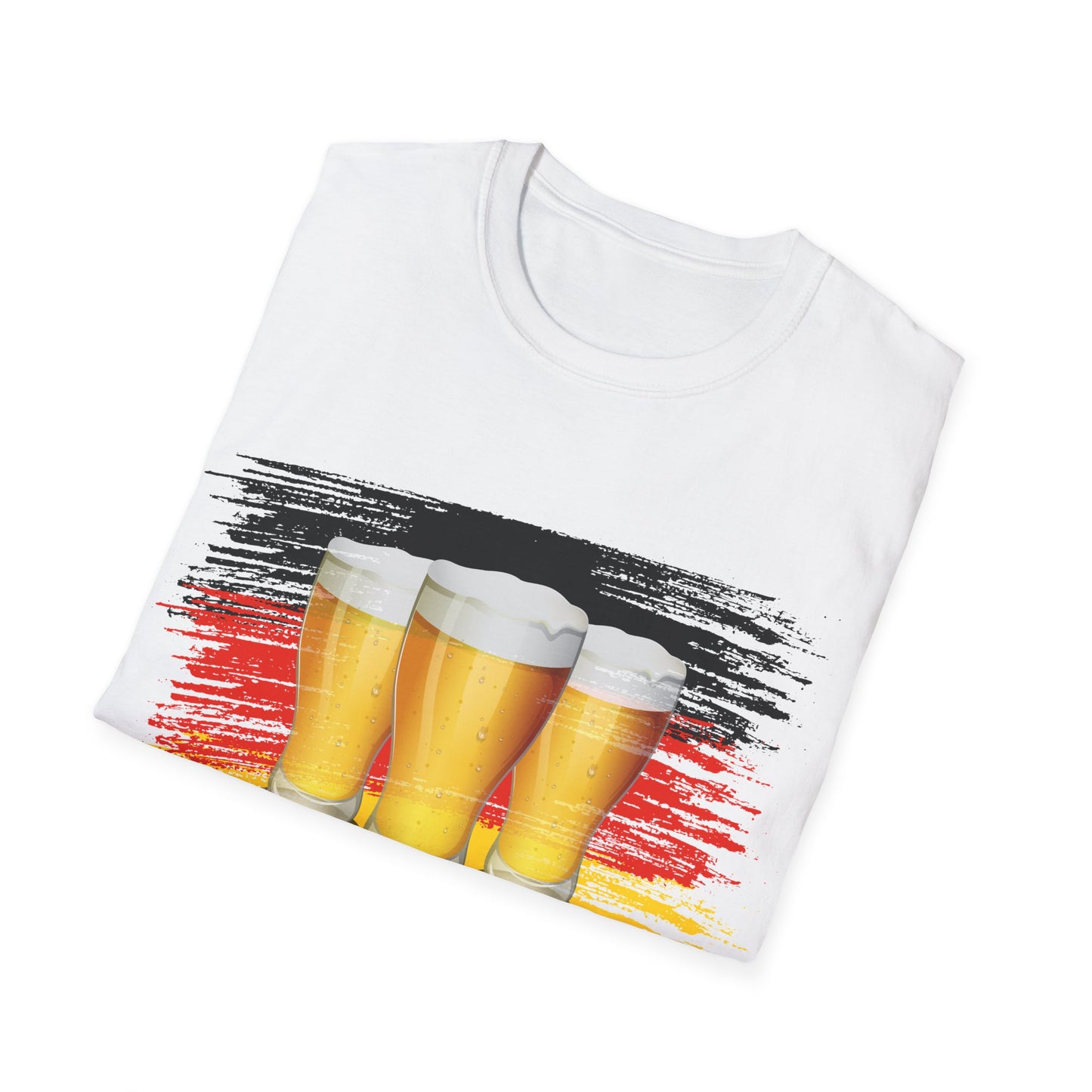 Deutsches Bier auf Unisex Fan T-Shirt bedruckt