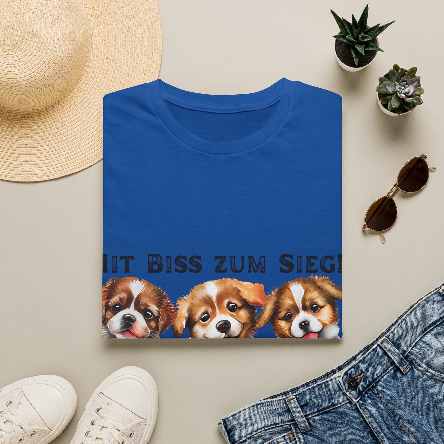 Deutsche Hunde für die Nationalmannschaft, Fußballfan Unisex T-Shirts tragen mit bis zum Sieg - Schwarz