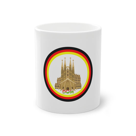 Kölner Dom auf Kaffeetasse, Teetasse für jeden Tag, Farbe: weiß, Standardtasse, groß 11 Unzen, bedruckt