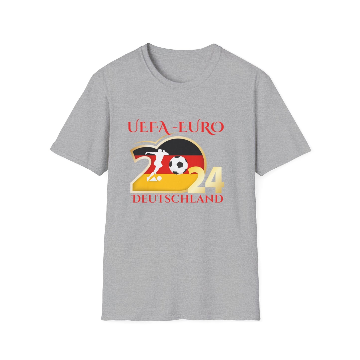 UEFA, EM 2024 in Deutschland - Unisex T-Shirt mit Verschieden Motiven für echte Fußballfans -Go Team German!