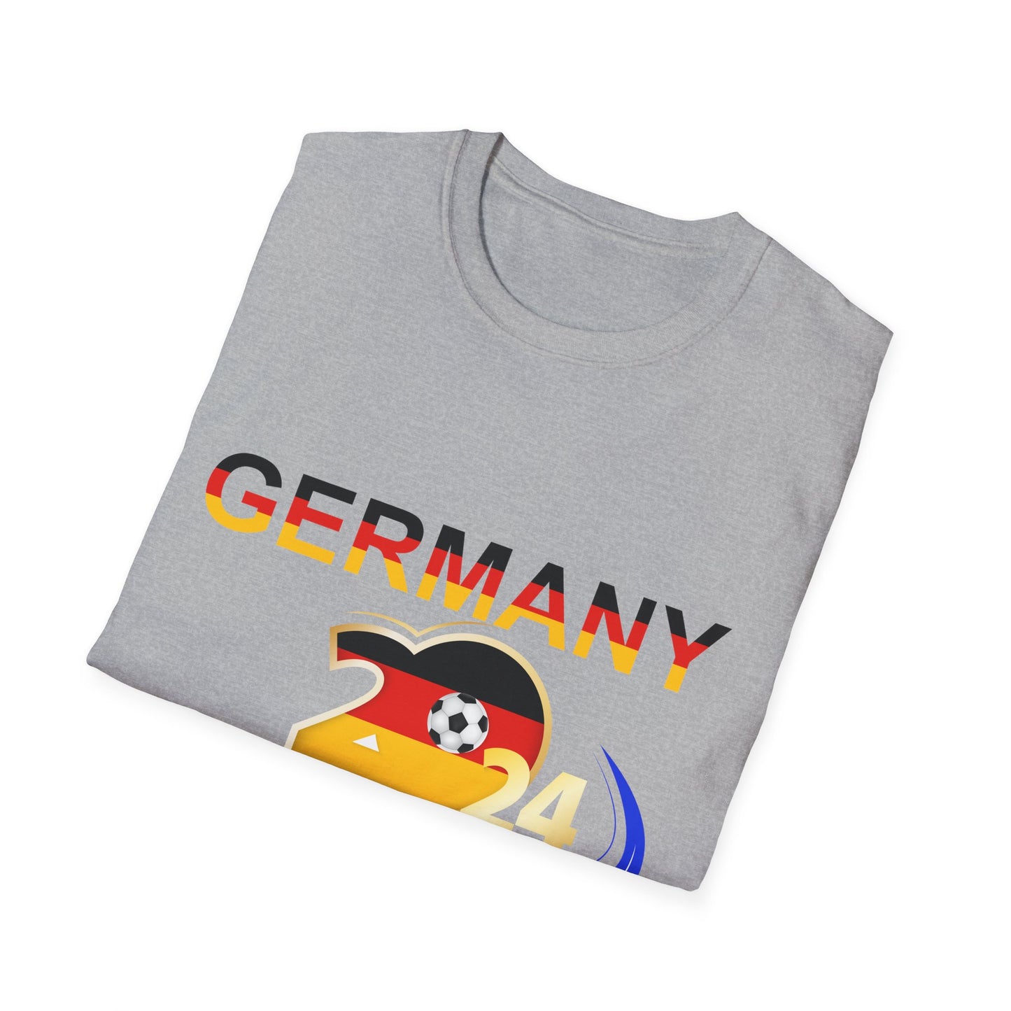 UEFA, EM 2024 in Deutschland - Unisex T-Shirt mit Verschieden Motiven für echte Fußballfans -Go Team German!