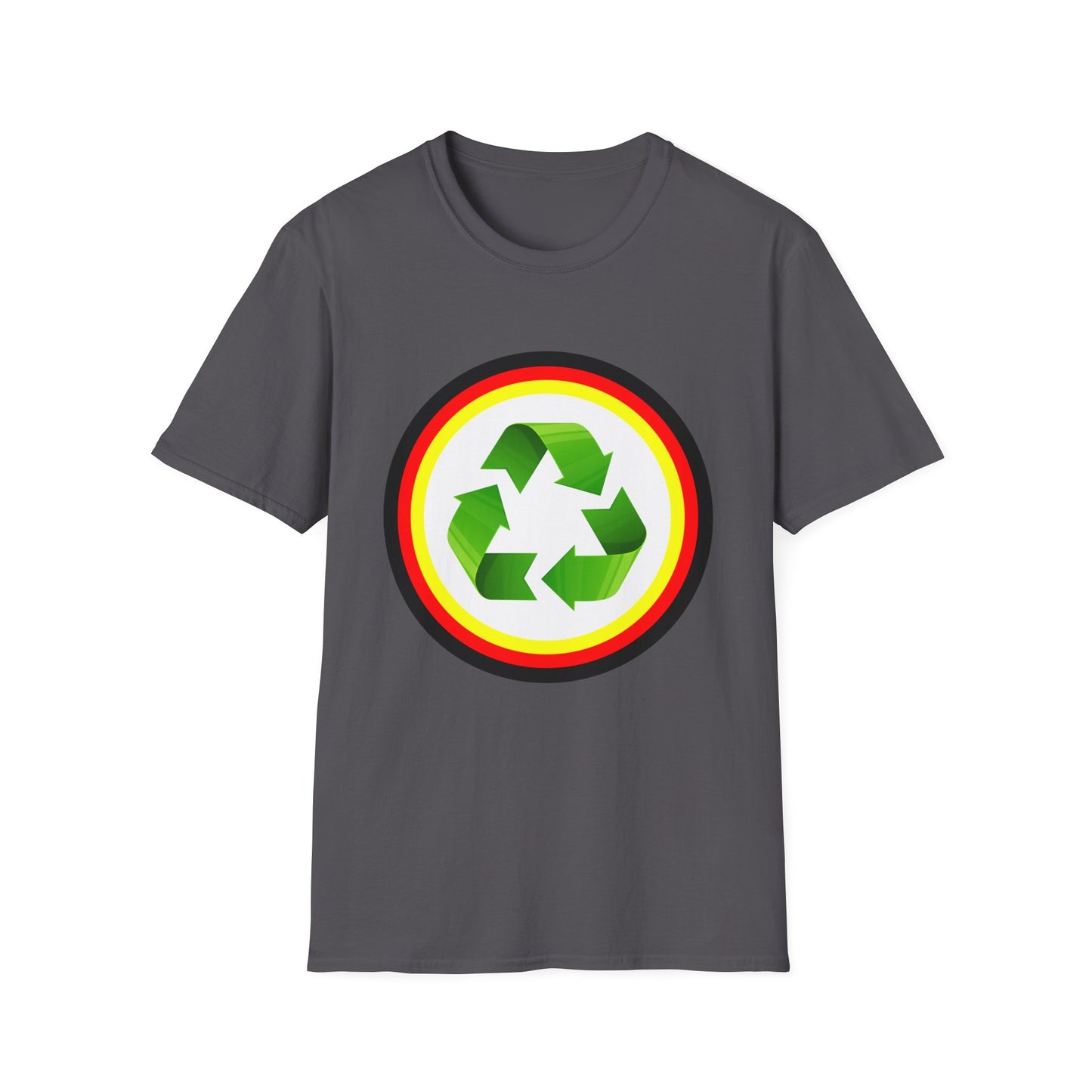 Grünes Herz für die Umwelt auf Unisex T-Shirts bedruckt - Design mit Liebe zur Umwelt, Naturschutz, Protect the environment, Recycle, Reuse, Reduce