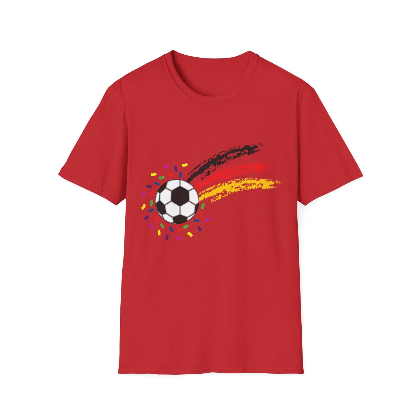 Fußball EM - UEFA 2024, Deutsche Flagge im Fußballfan T-Shirts, Nationalmannschaft Fanmotivtrikot, schöne Fan Unisex T-Shirt, German Soccer