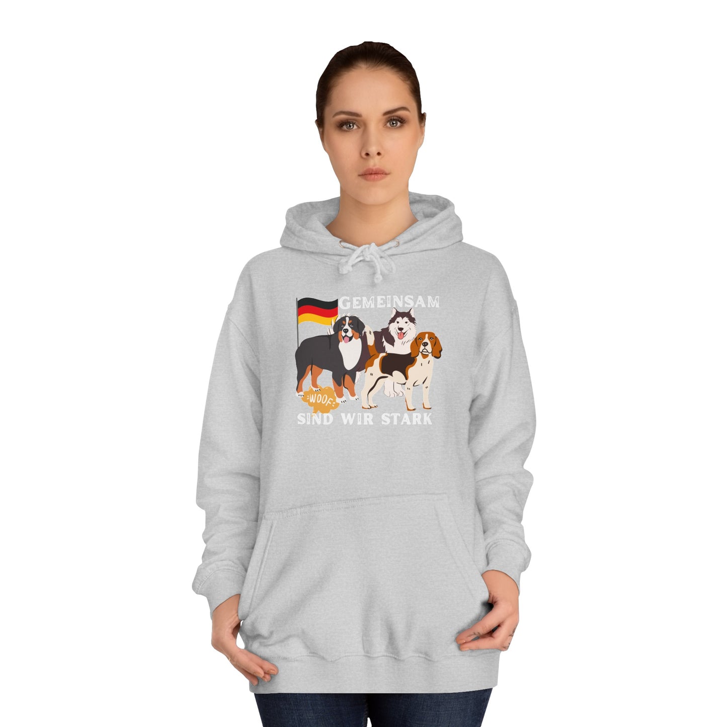 Unsere Hunde sind alle gemeinsam für Deutschland - bedruckt auf Unisex Hoodies