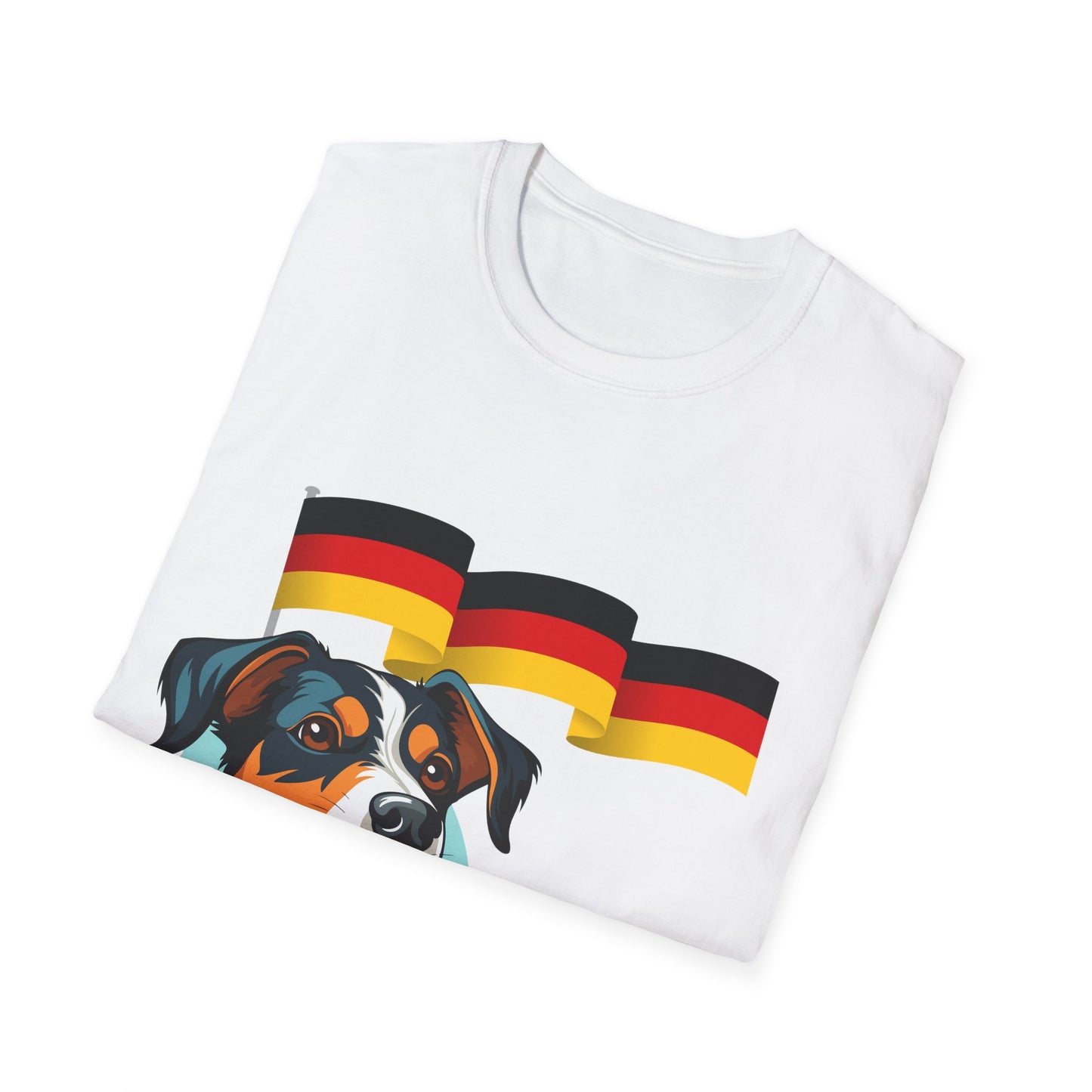 Deutsche Hunde für die Nationalmannschaft - Fußballfan Unisex T-Shirts mit Flaggen und Toren