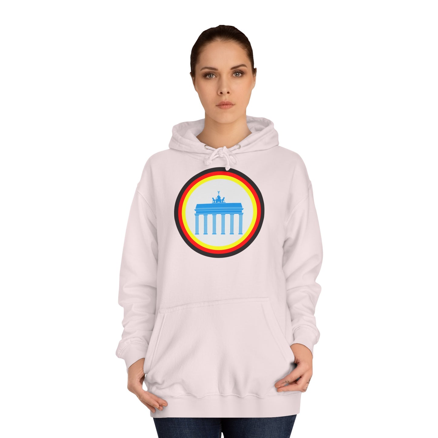 Brandenburger Tor auf Unisex-College-Hoodie, Kapuzenpullover,  beidseitig bedruckt