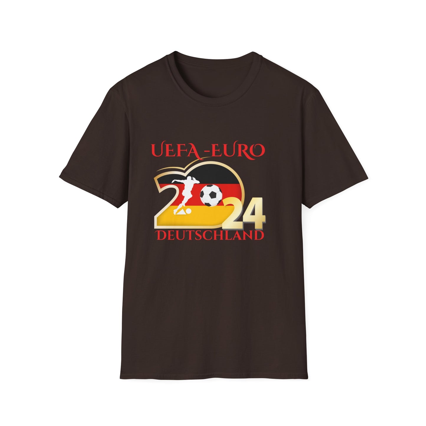 UEFA, EM 2024 in Deutschland - Unisex T-Shirt mit Verschieden Motiven für echte Fußballfans -Go Team German!