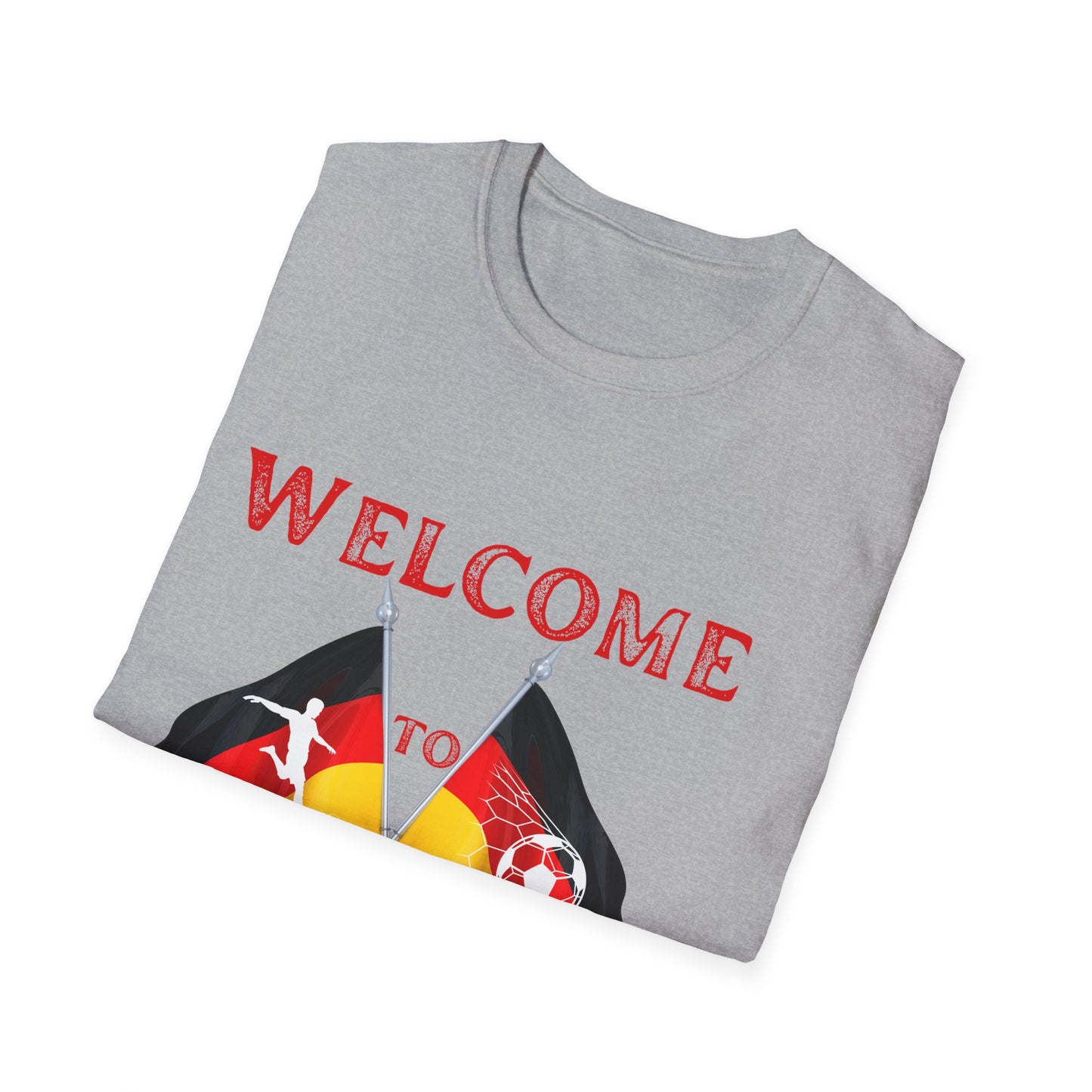 Welcome to Germany, Deutsche Nationalmannschaft, Fußballfan Unisex T-Shirts mit deutschen Flaggen