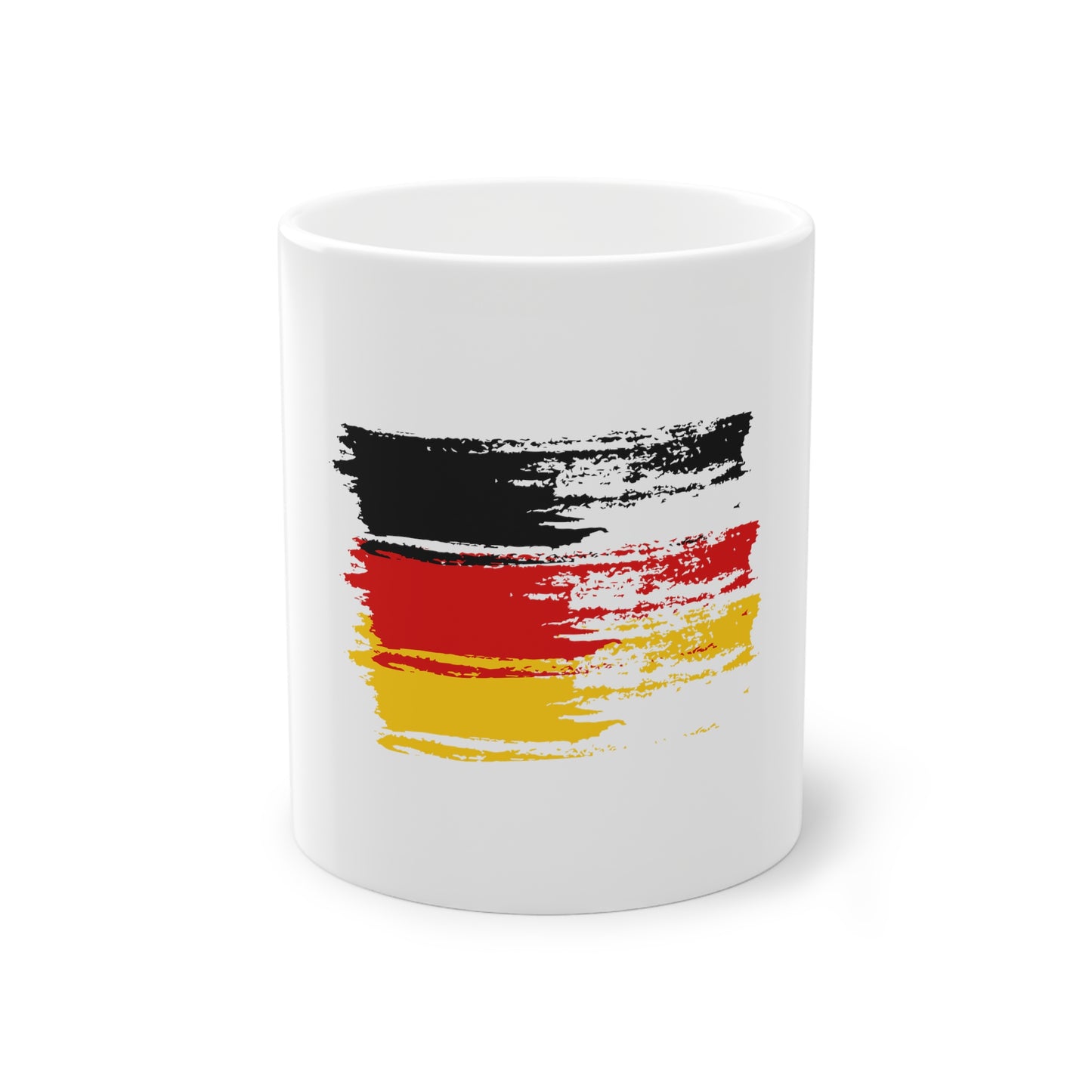 Flagge Deutschlands auf Kaffeetassen bedruckt - Farbe: weiß, Standardtasse, groß 11 Unzen