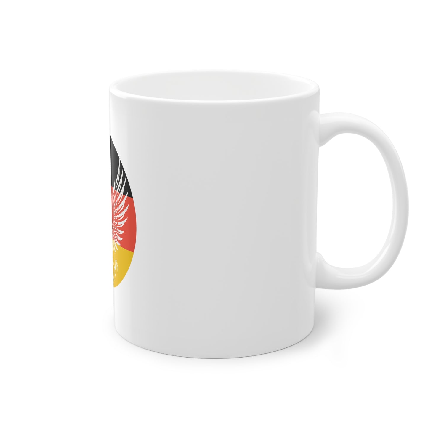 Deutsche Adler - für Frieden, Liebe und Einheit - auf Kaffeetassen bedruckt - Farbe: weiß, Standardtasse, groß 11 Unzen