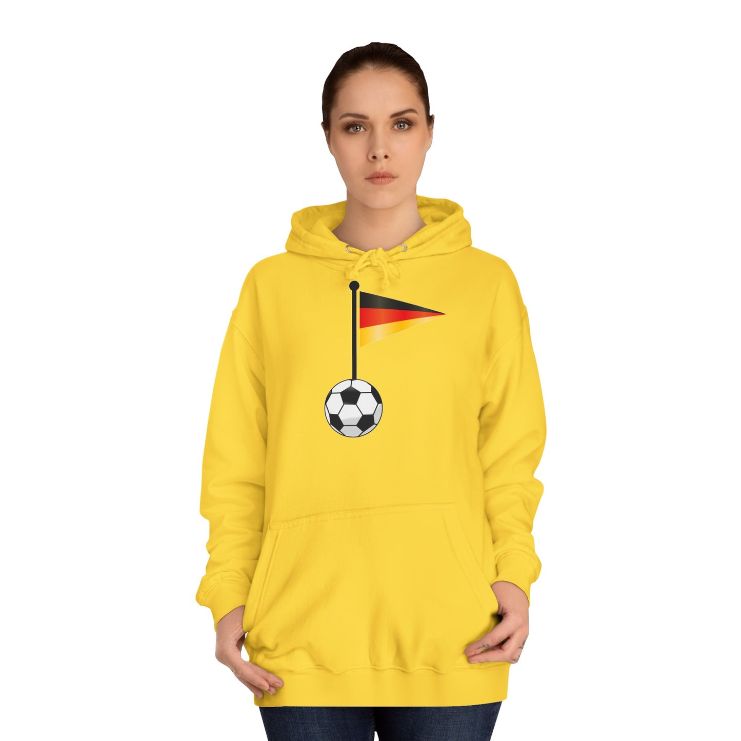 Einfach für Deutschland stehen -   Immer witer - Hochwertige Unisex-Kapuzenpullover - Beidseitig